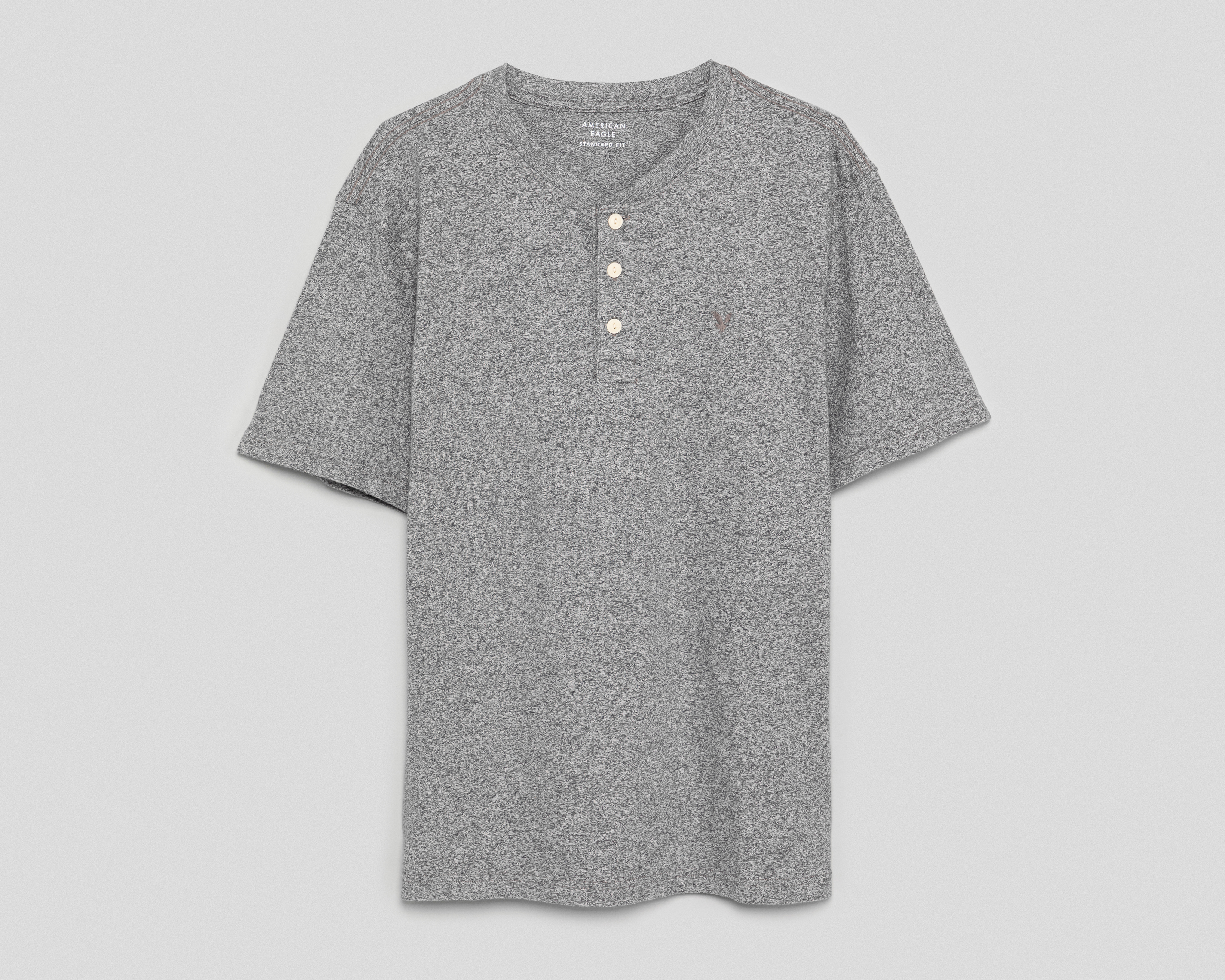 Foto 1 | Foto 1 | Playera de Cuello Henley Gris American Eagle para Hombre