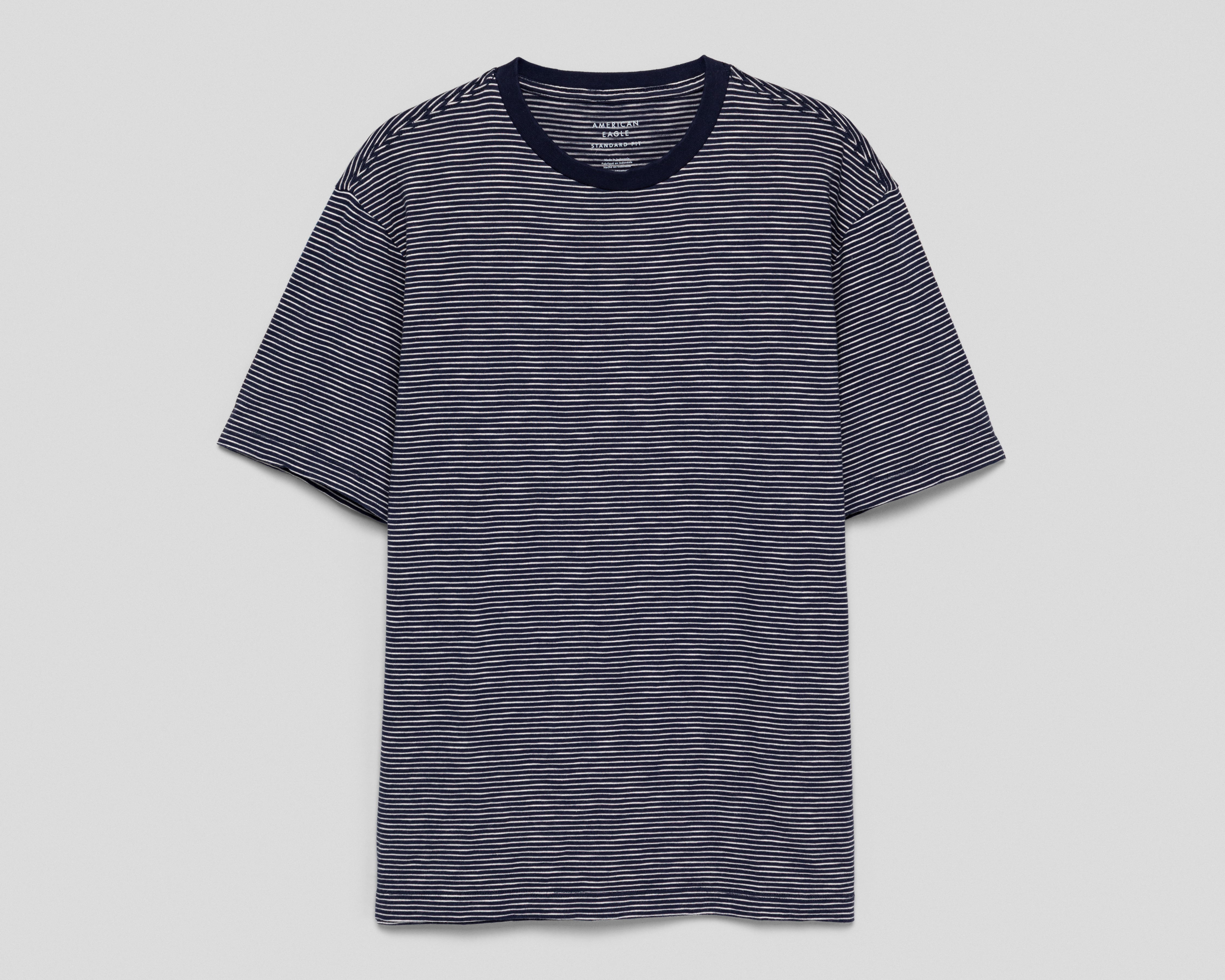 Playera de Cuello Redondo Azul American Eagle para Hombre