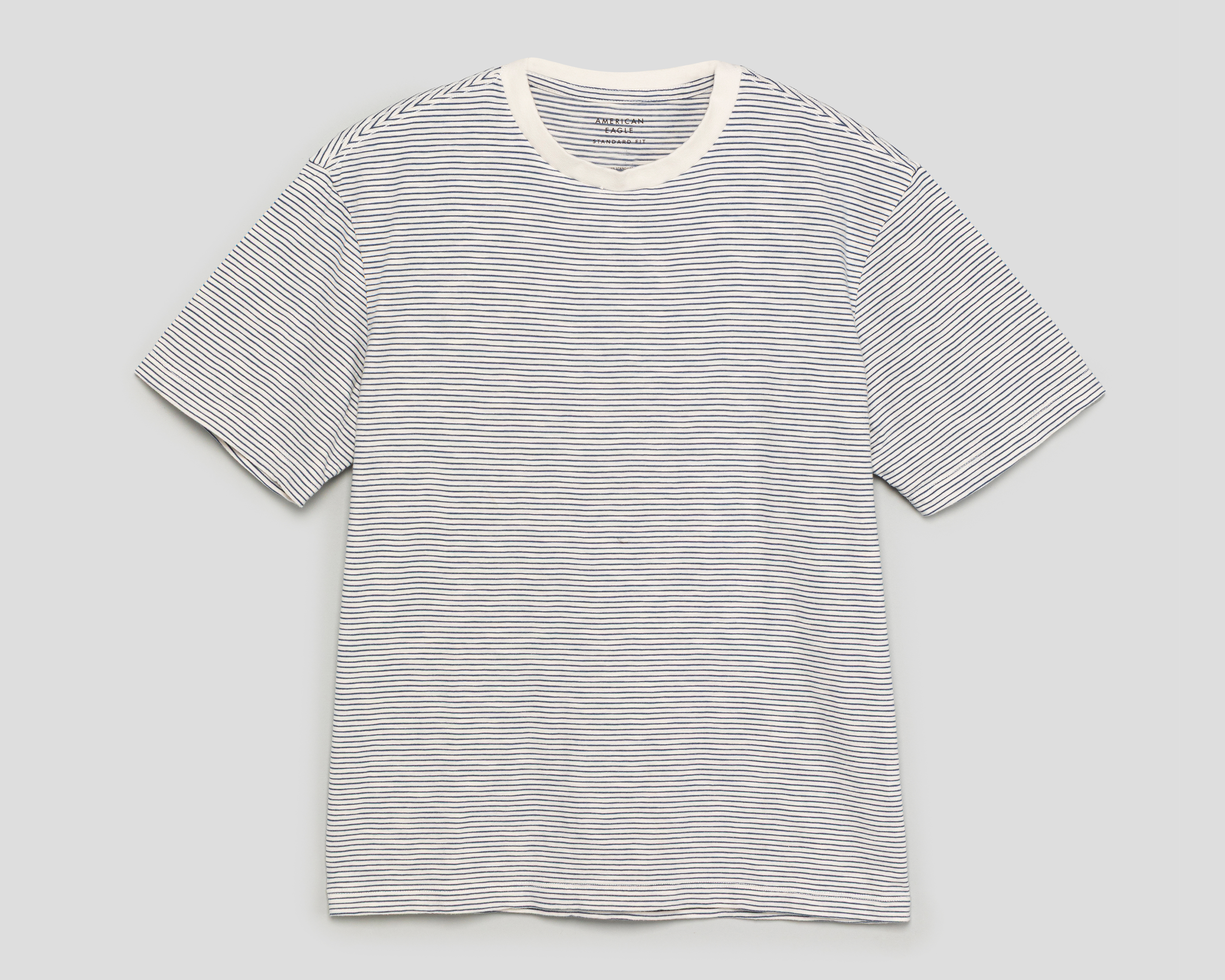 Foto 2 pulgar | Foto 1 | Playera de Cuello Redondo Beige American Eagle para Hombre