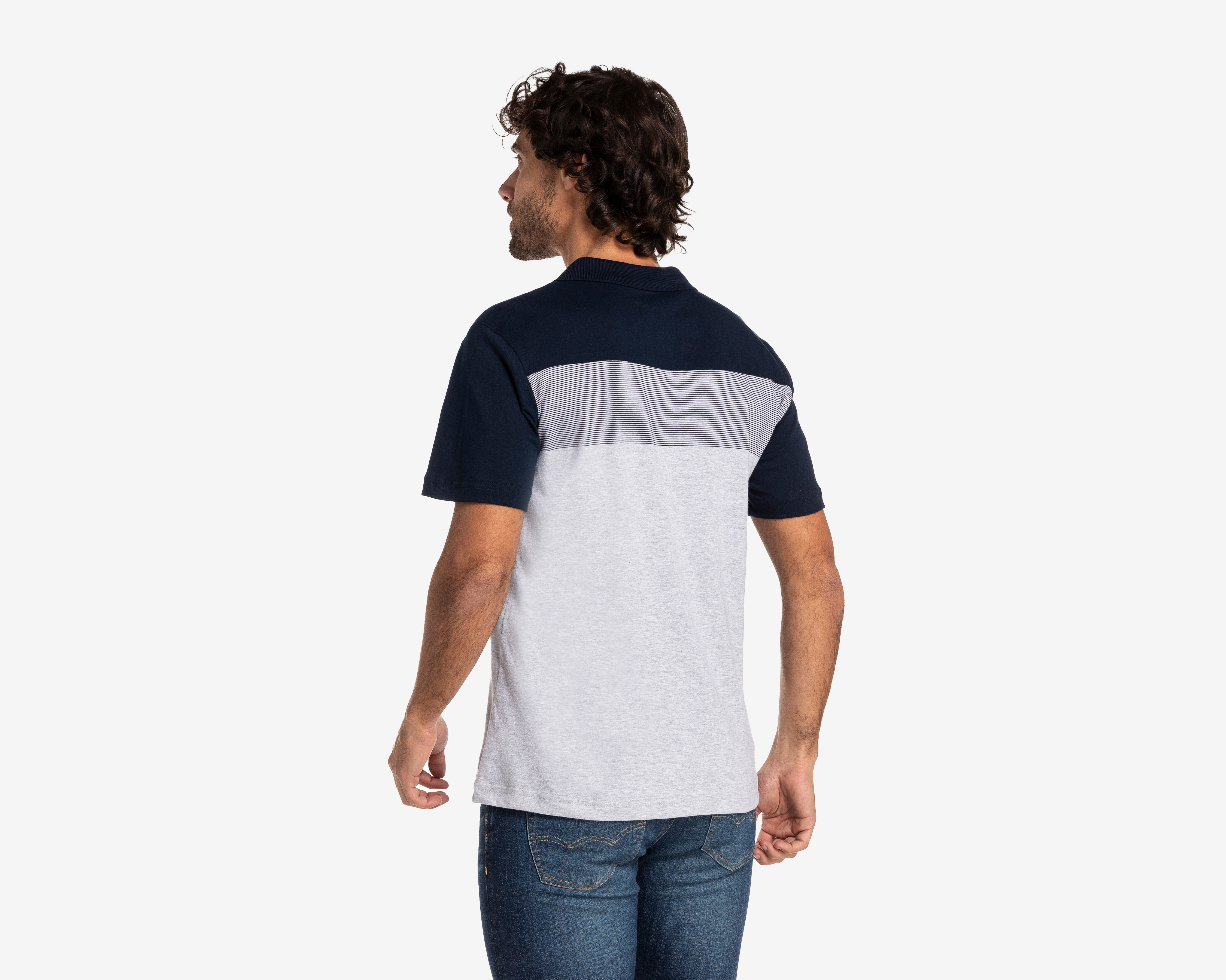 Foto 3 pulgar | Foto 2 | Playera Polo Porto Sur Blanco para Hombre