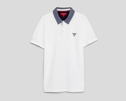 Playera Polo Guess Blanca para Hombre