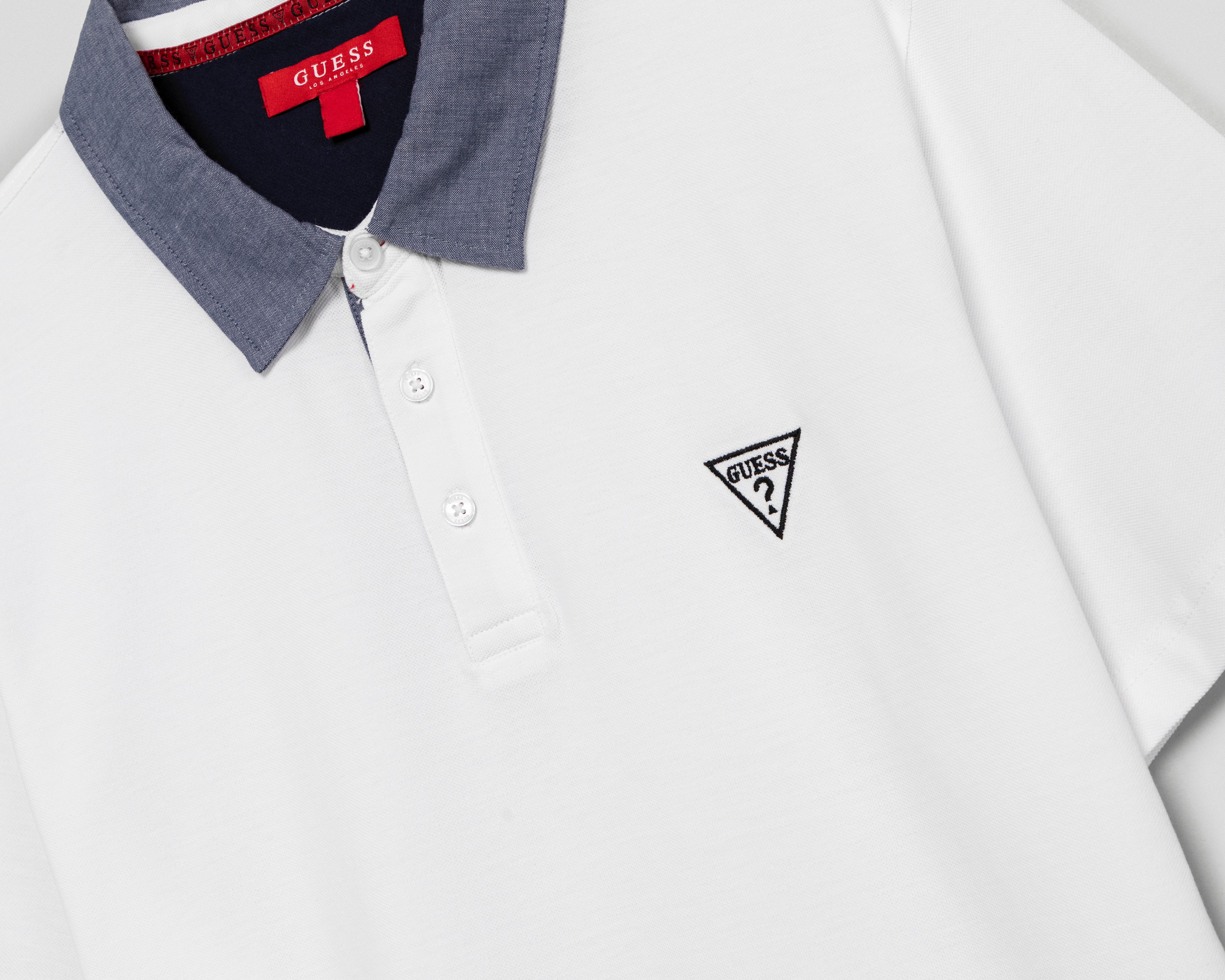 Foto 3 | Foto 3 | Playera Polo Guess Blanca para Hombre