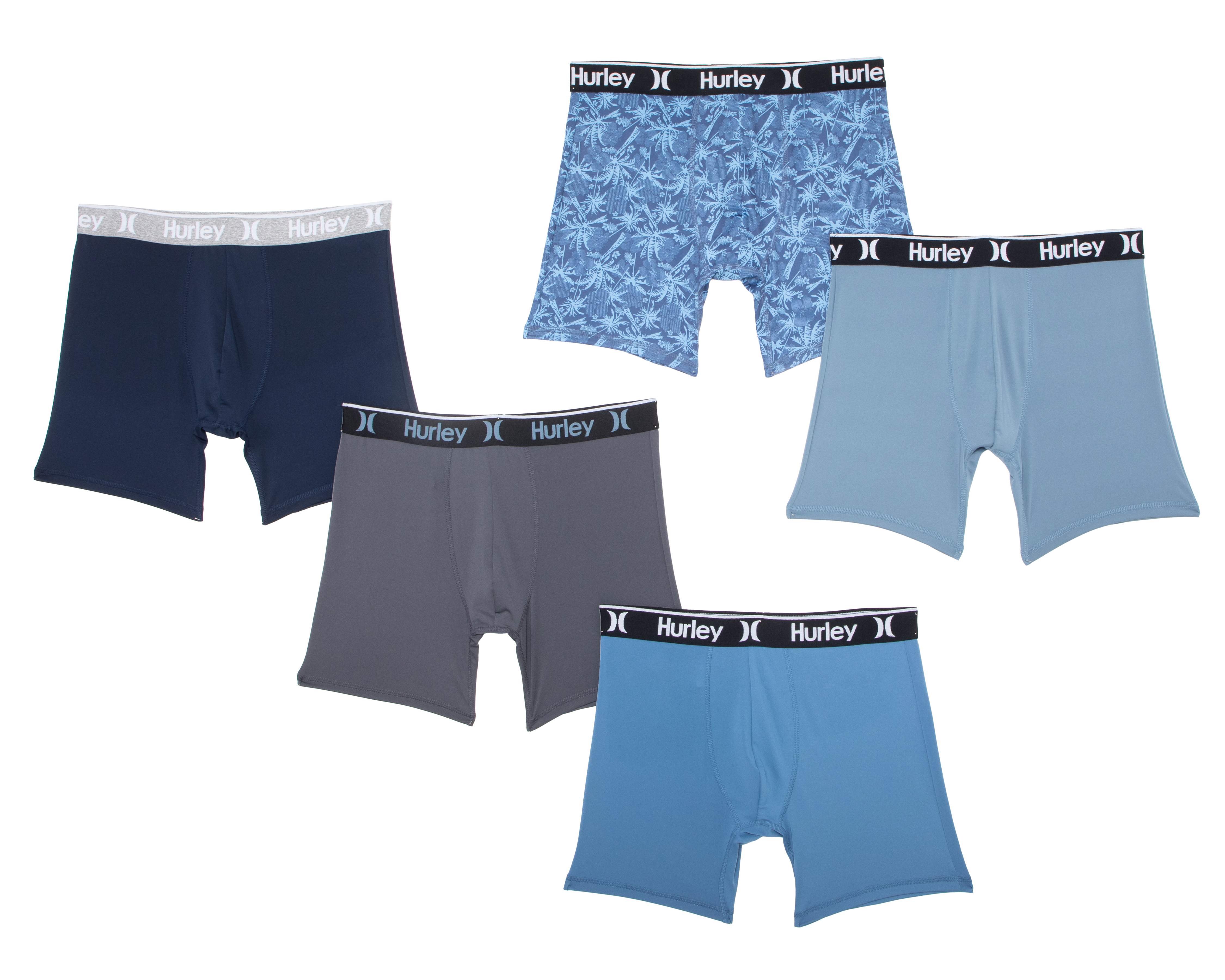 Bóxer Corto Hurley para Hombre 5 Piezas