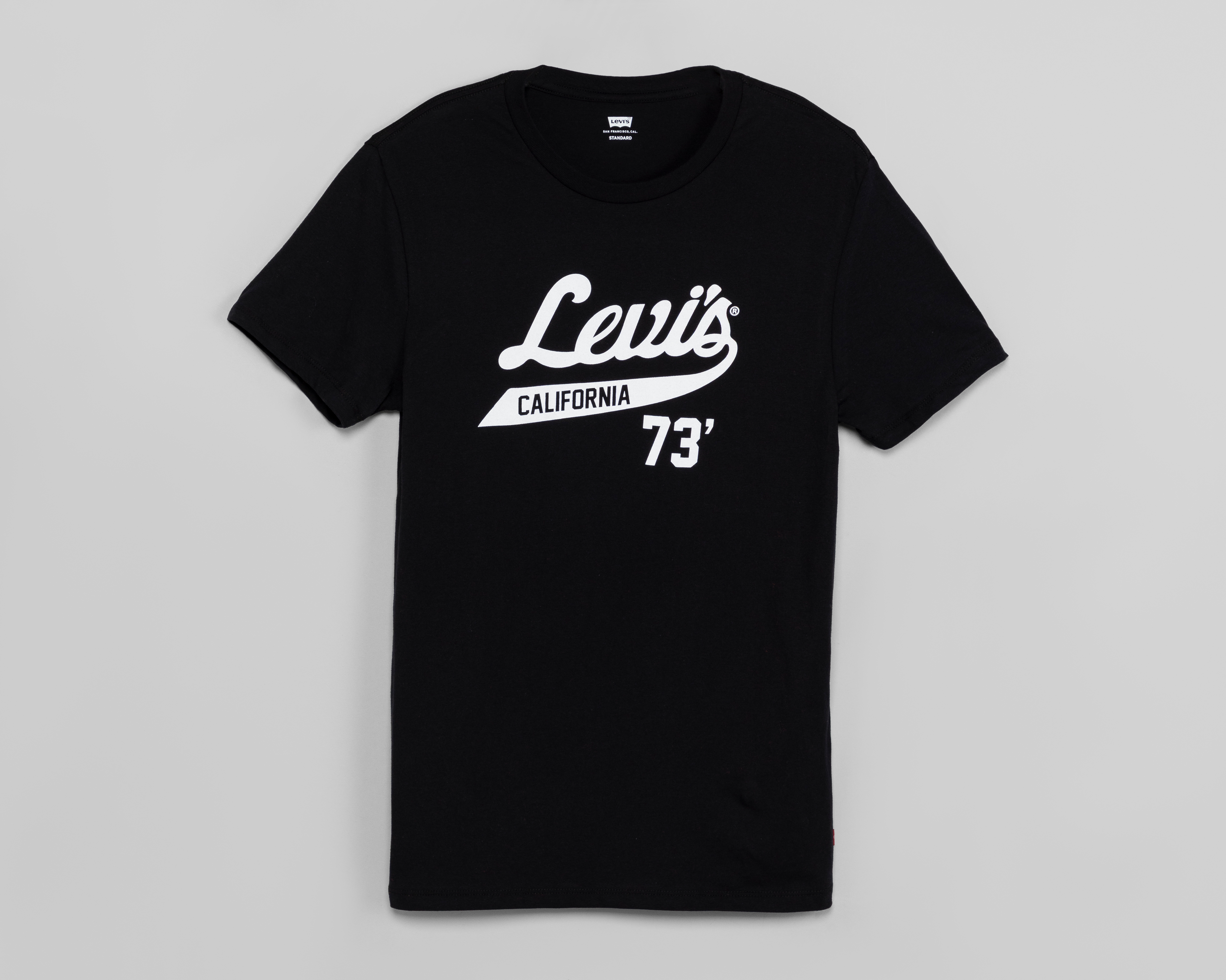 Playera de Cuello Redondo Negra Levi's para Hombre