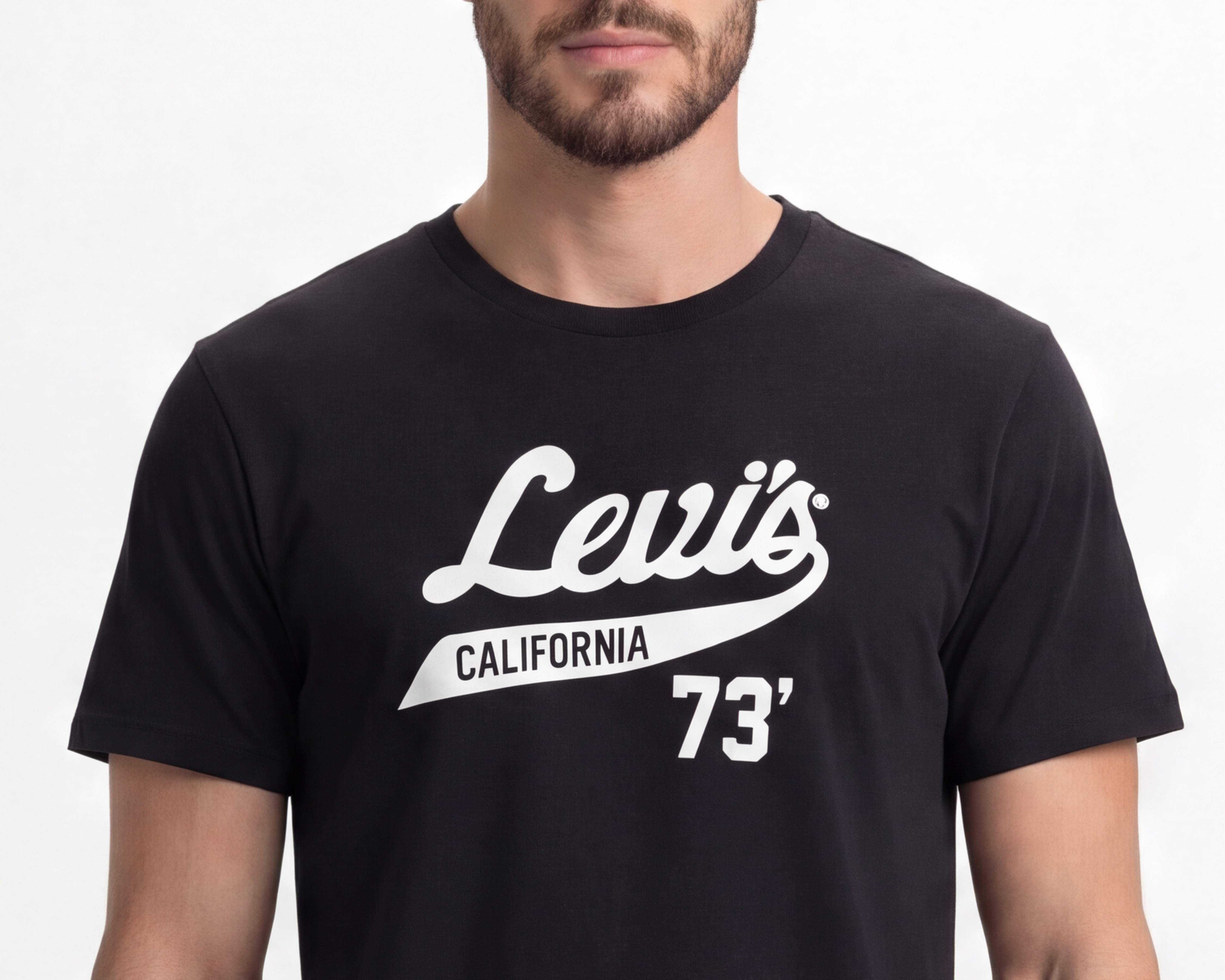 Foto 5 pulgar | Foto 4 | Playera de Cuello Redondo Negra Levi's para Hombre