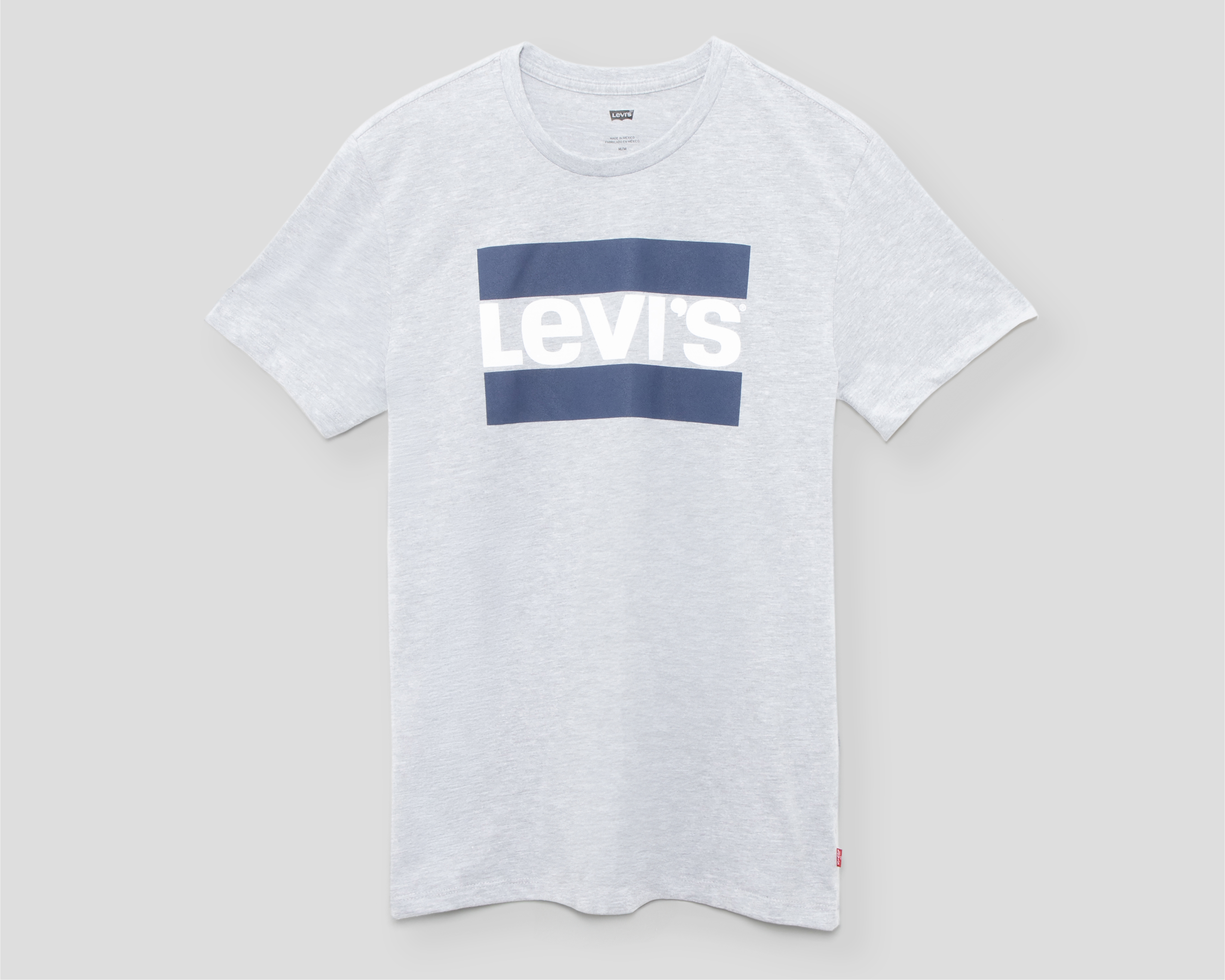 Foto 2 pulgar | Foto 1 | Playera de Cuello Redondo Gris Levi's para Hombre