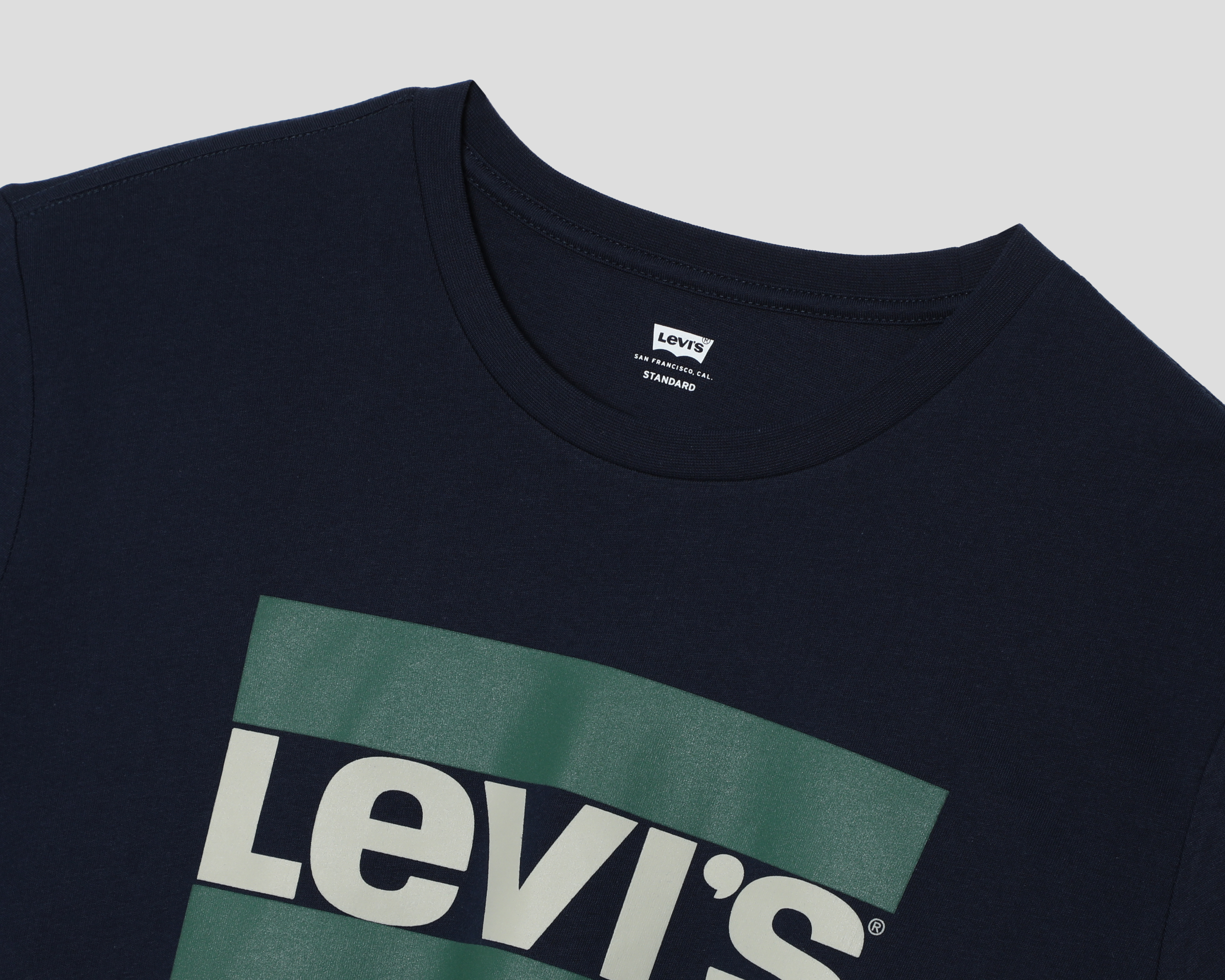 Foto 4 pulgar | Foto 3 | Playera de Cuello Redondo Azul Levi's para Hombre