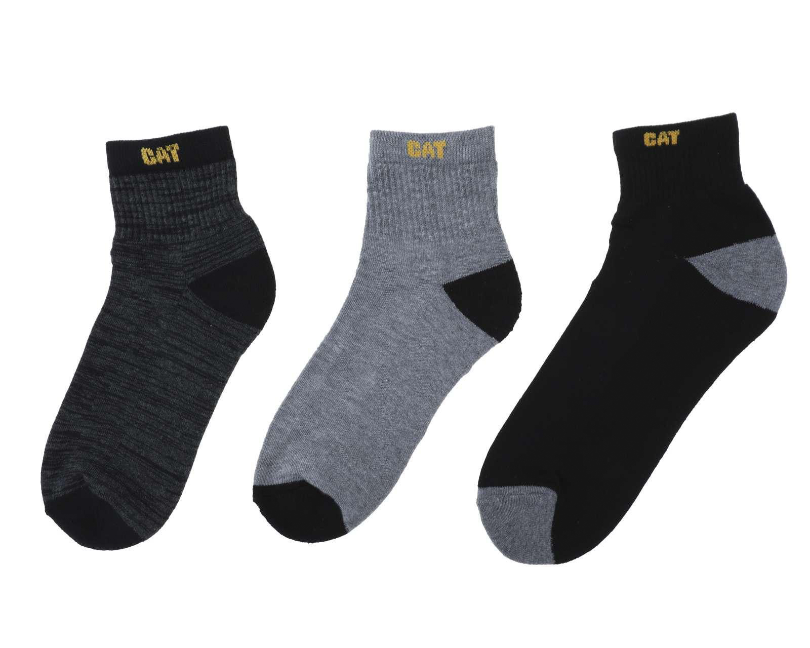Calcetas Cortas CAT para Hombre 3 Pares