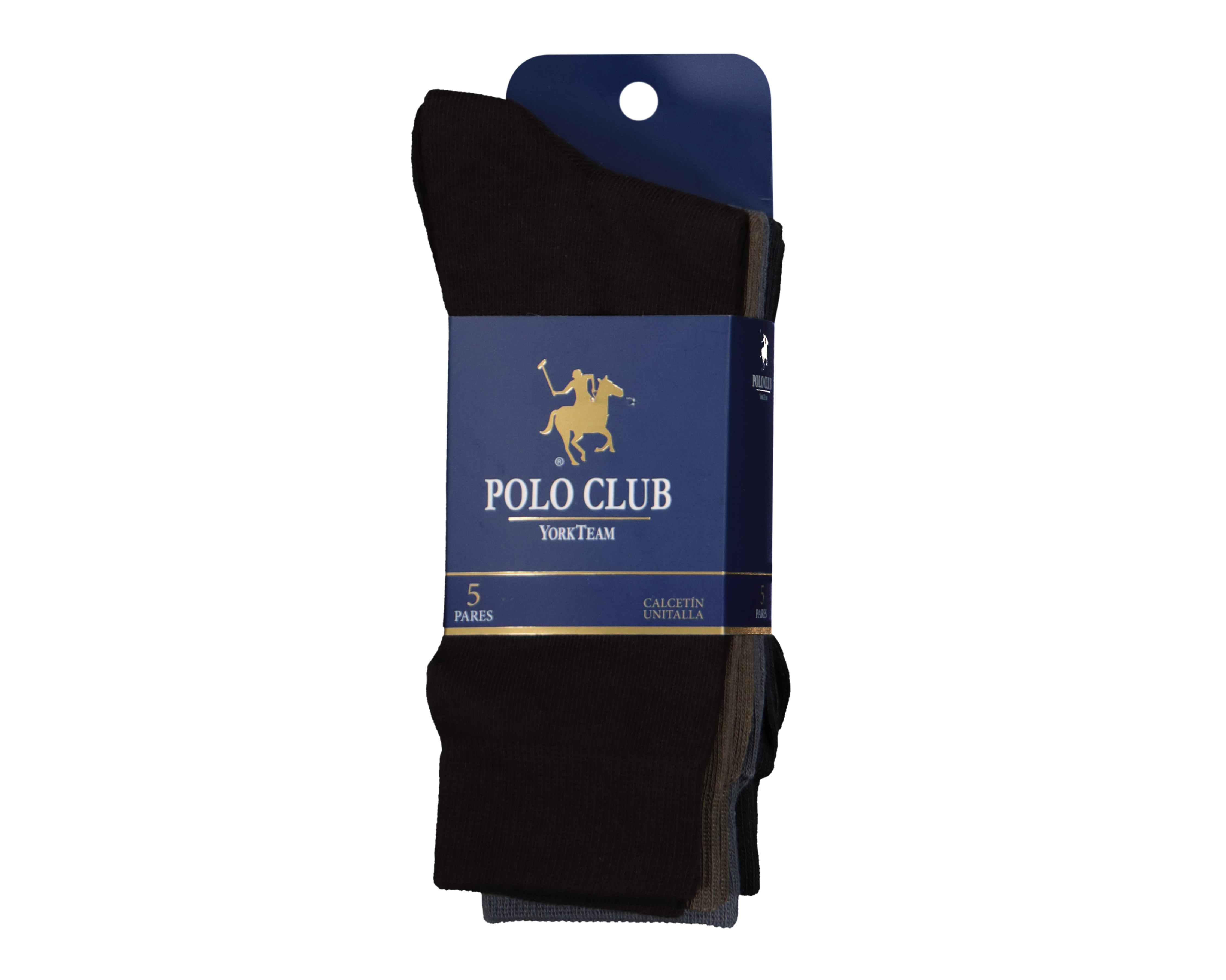 Foto 4 pulgar | Foto 3 | Calcetas Largas York Team Polo Club para Hombre 5 Pares