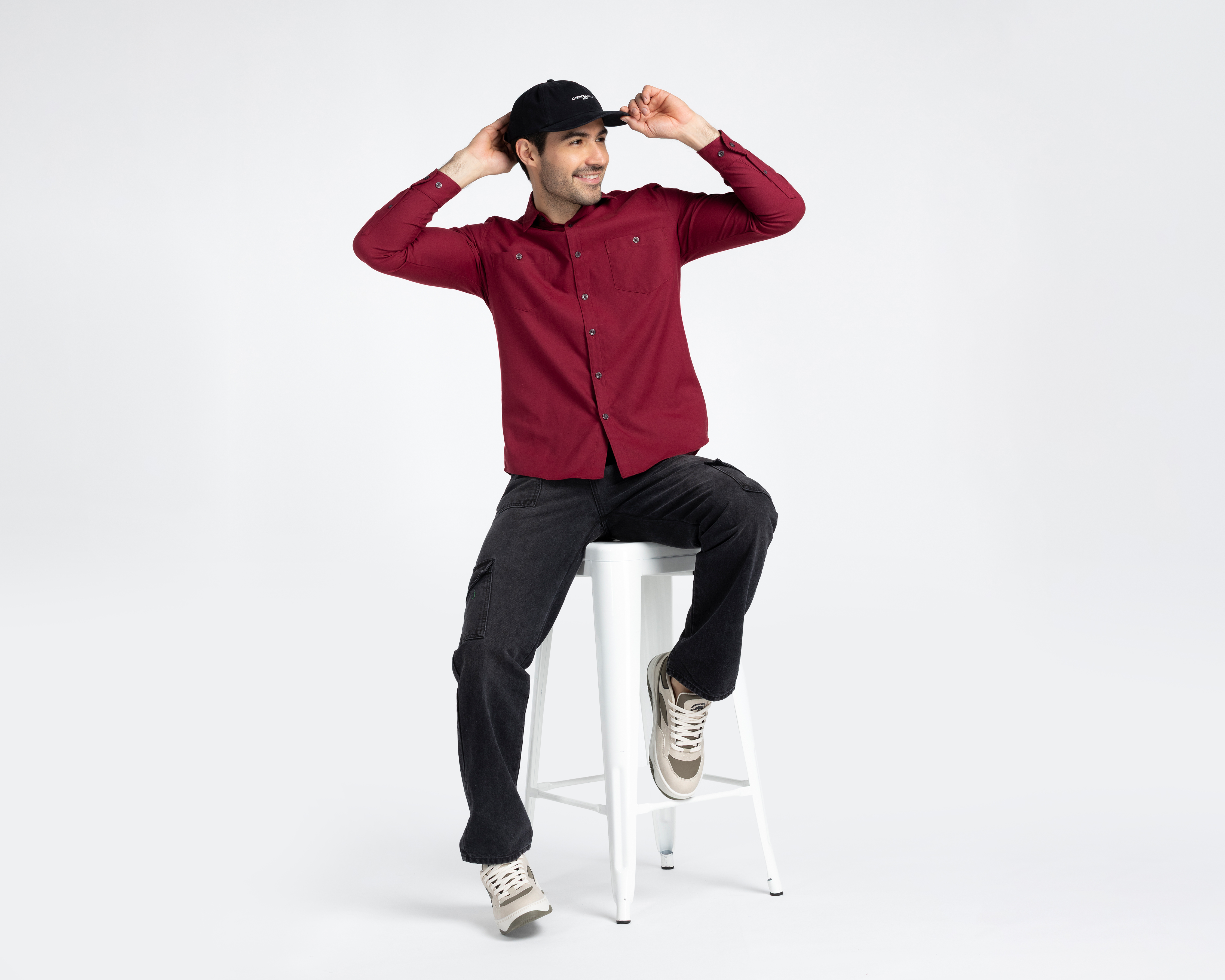 Foto 3 pulgar | Foto 2 | Camisa Casual Refill Regular Fit Liso para Hombre