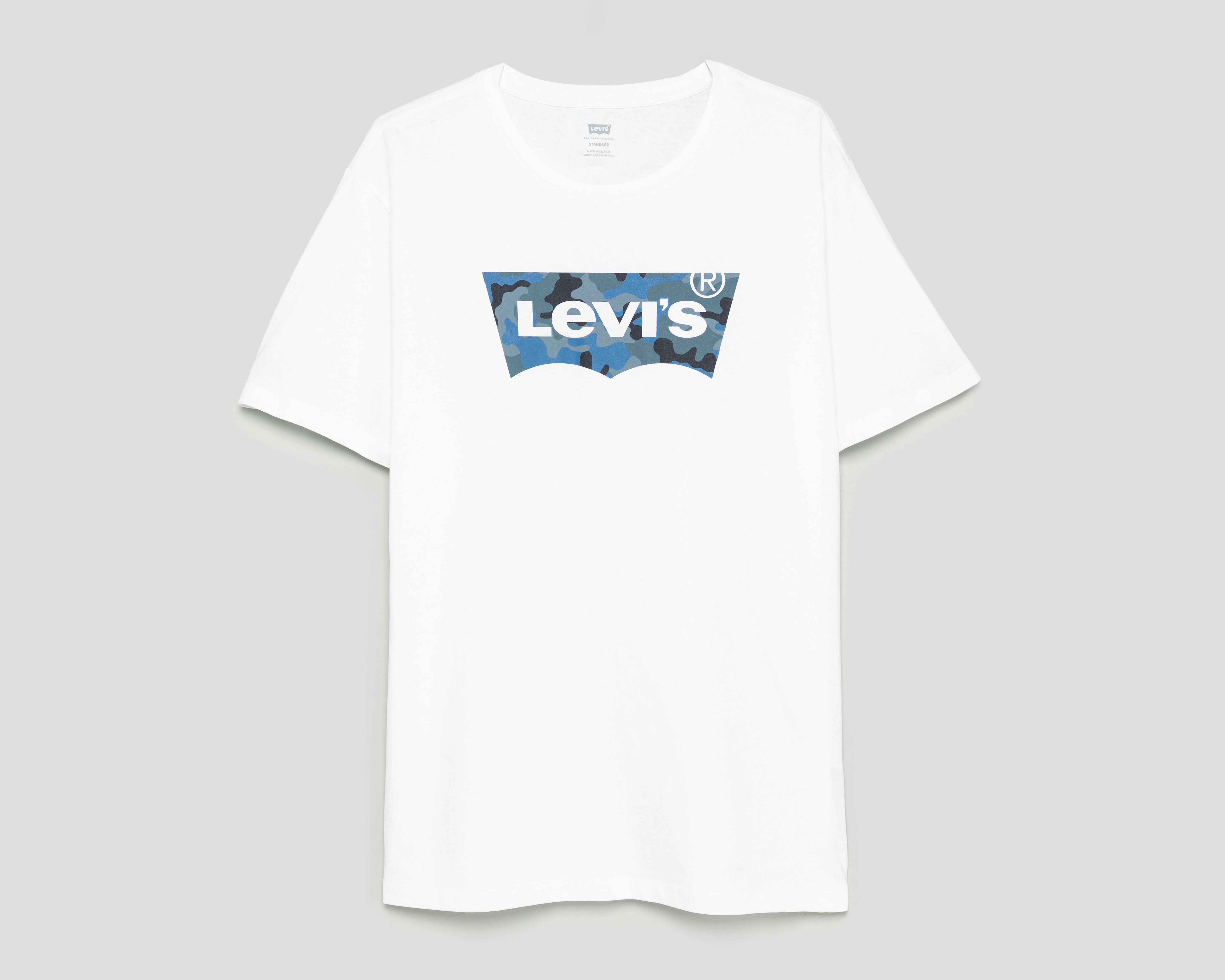 Playera de Cuello Redondo Blanca Levi's para Hombre