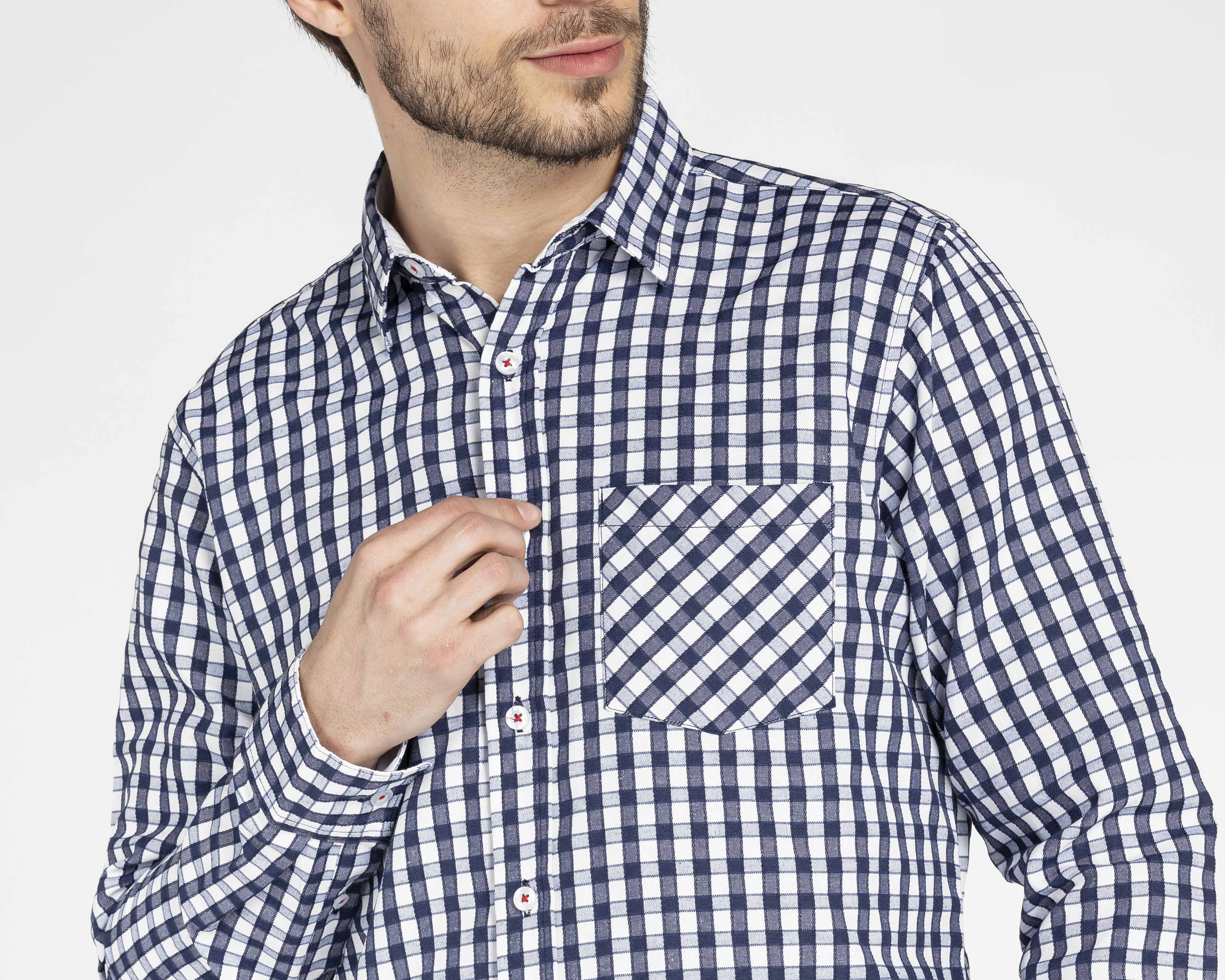 Foto 4 pulgar | Foto 3 | Camisa Casual Wall Street Regular Fit a Cuadros