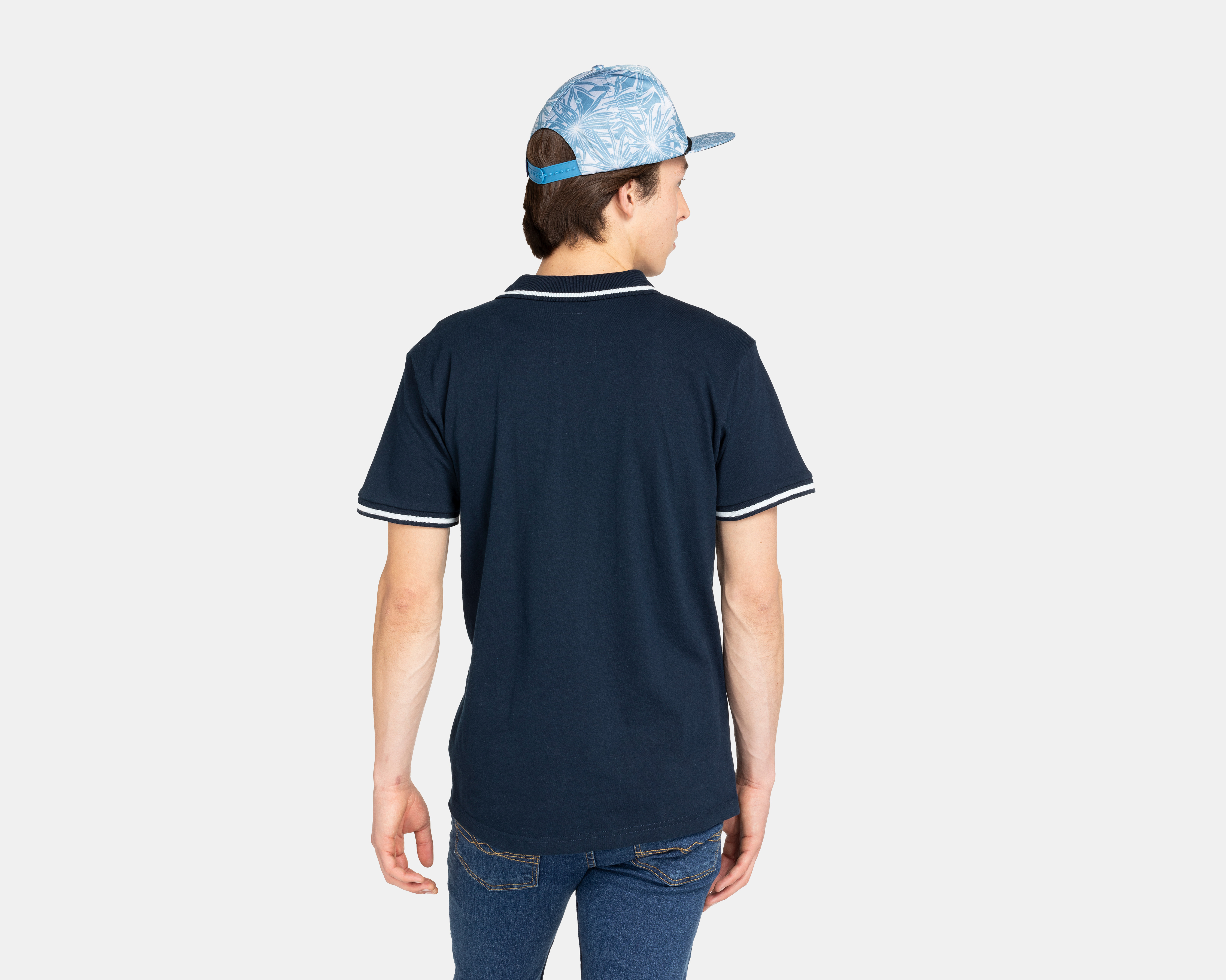 Foto 4 pulgar | Foto 3 | Playera Polo Refill Azul Marino para Hombre
