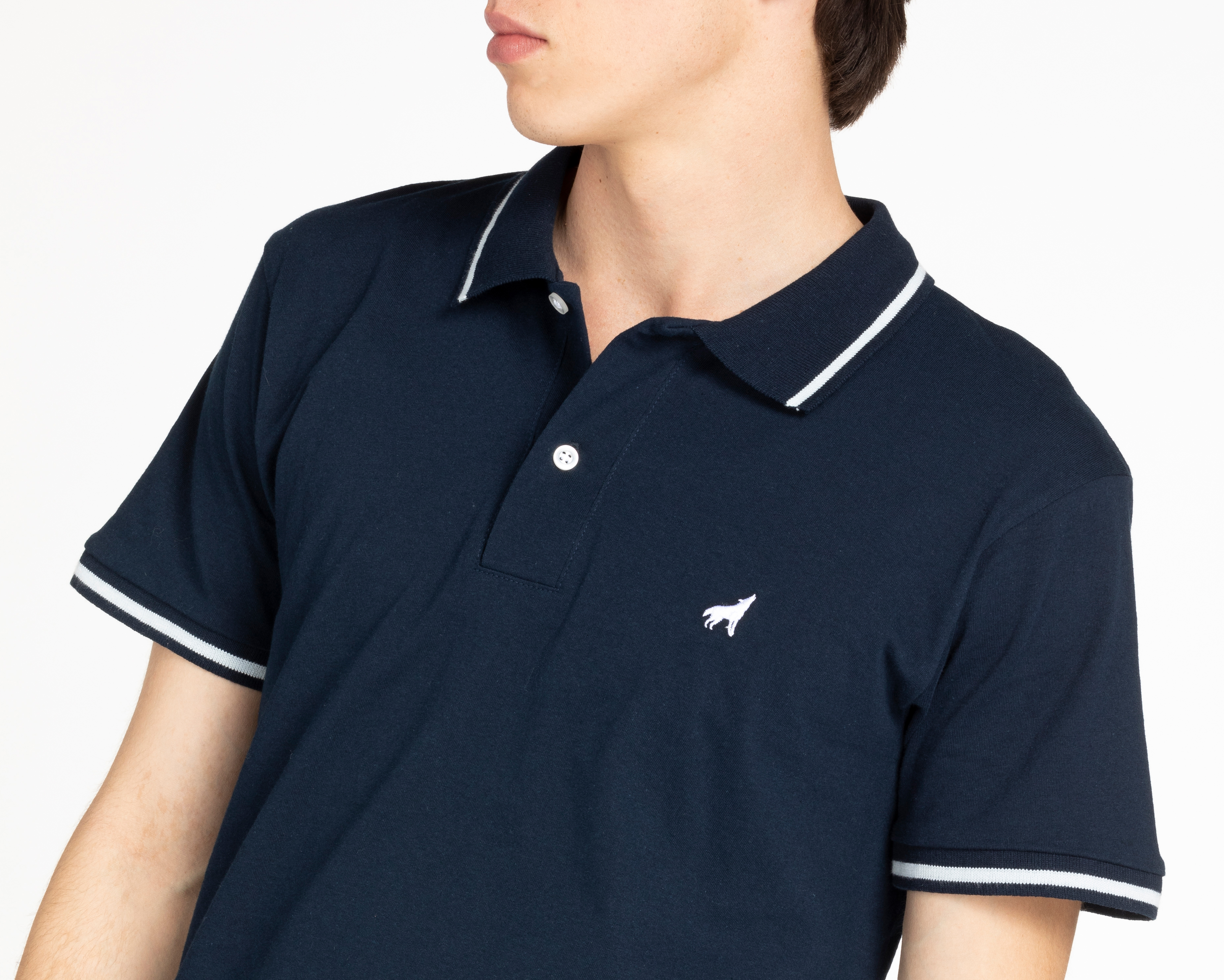 Foto 5 pulgar | Foto 4 | Playera Polo Refill Azul Marino para Hombre