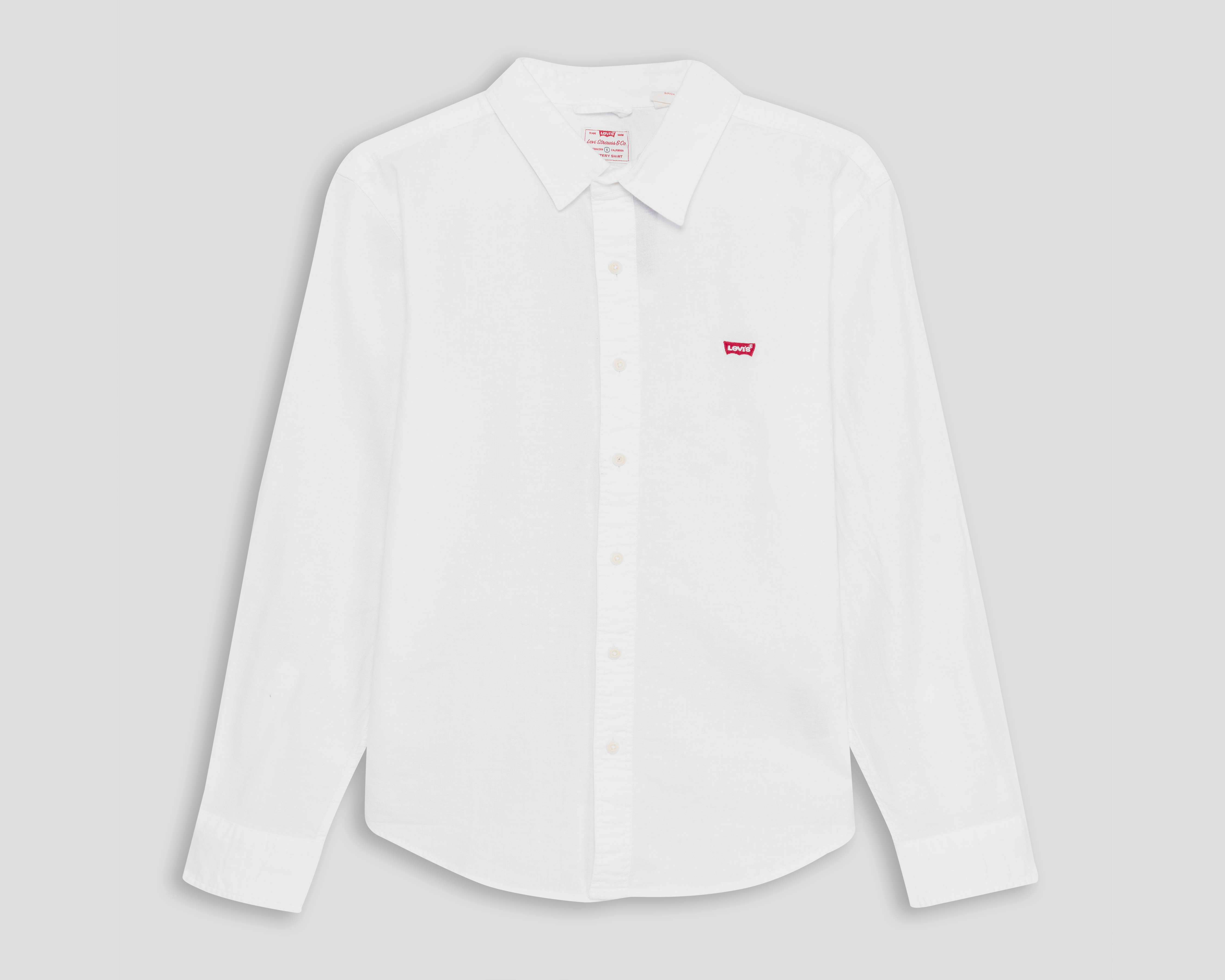 Foto 2 pulgar | Foto 1 | Camisa de Algodón Levi's Slim Fit Blanca para Hombre