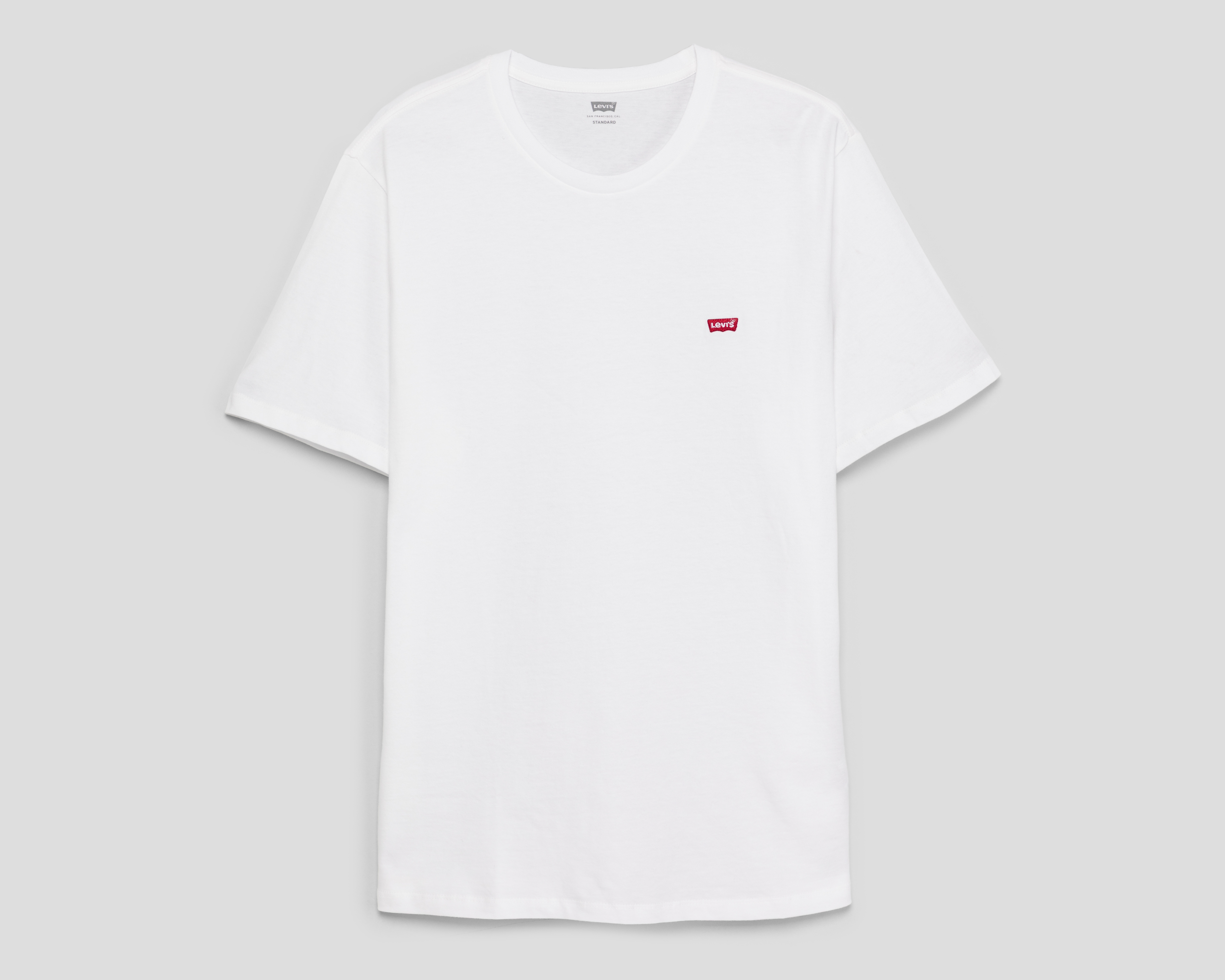 Foto 2 pulgar | Foto 1 | Playera de Cuello Redondo Blanca Levi's para Hombre