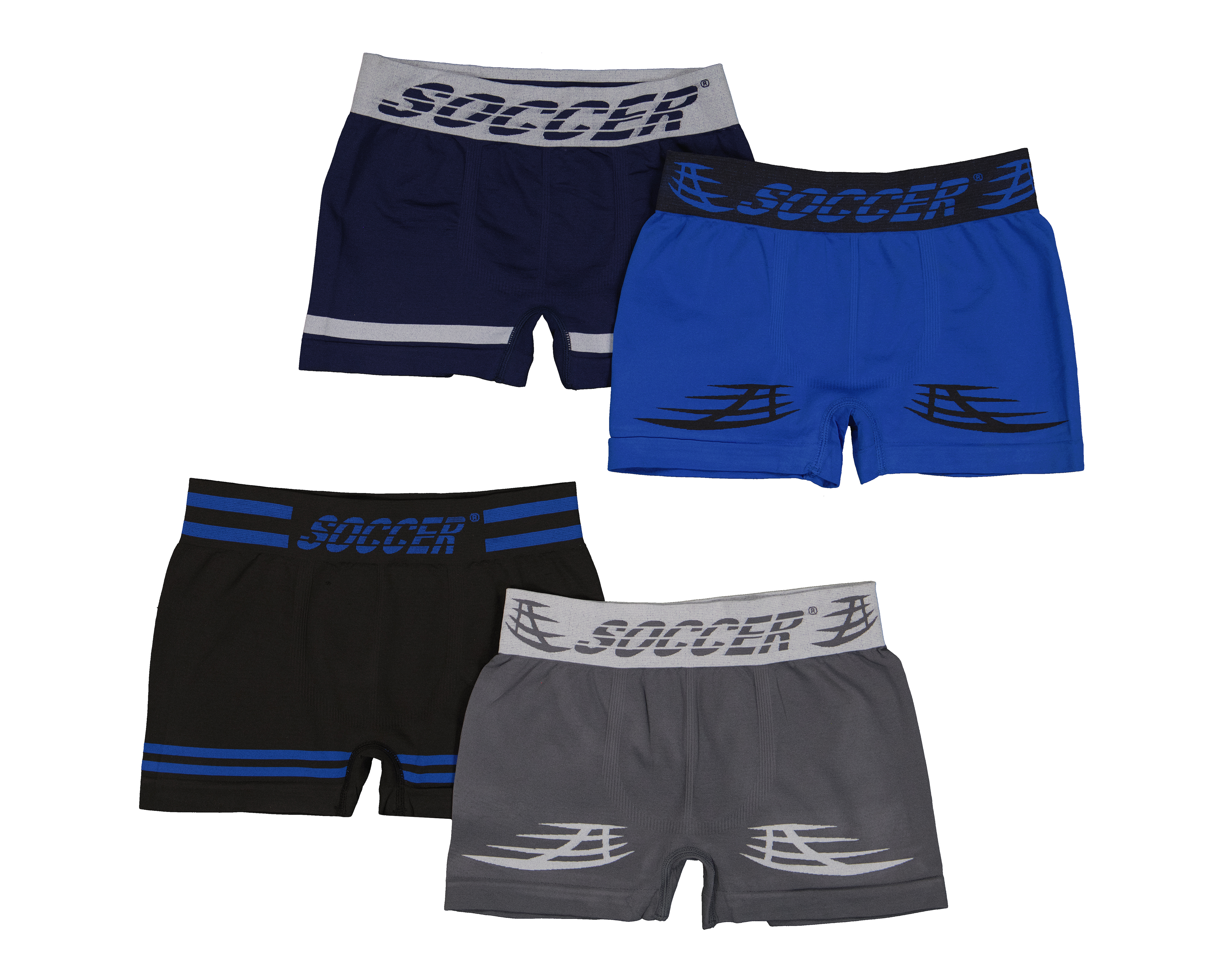 Bóxer Corto Soccer para Hombre 4 Piezas