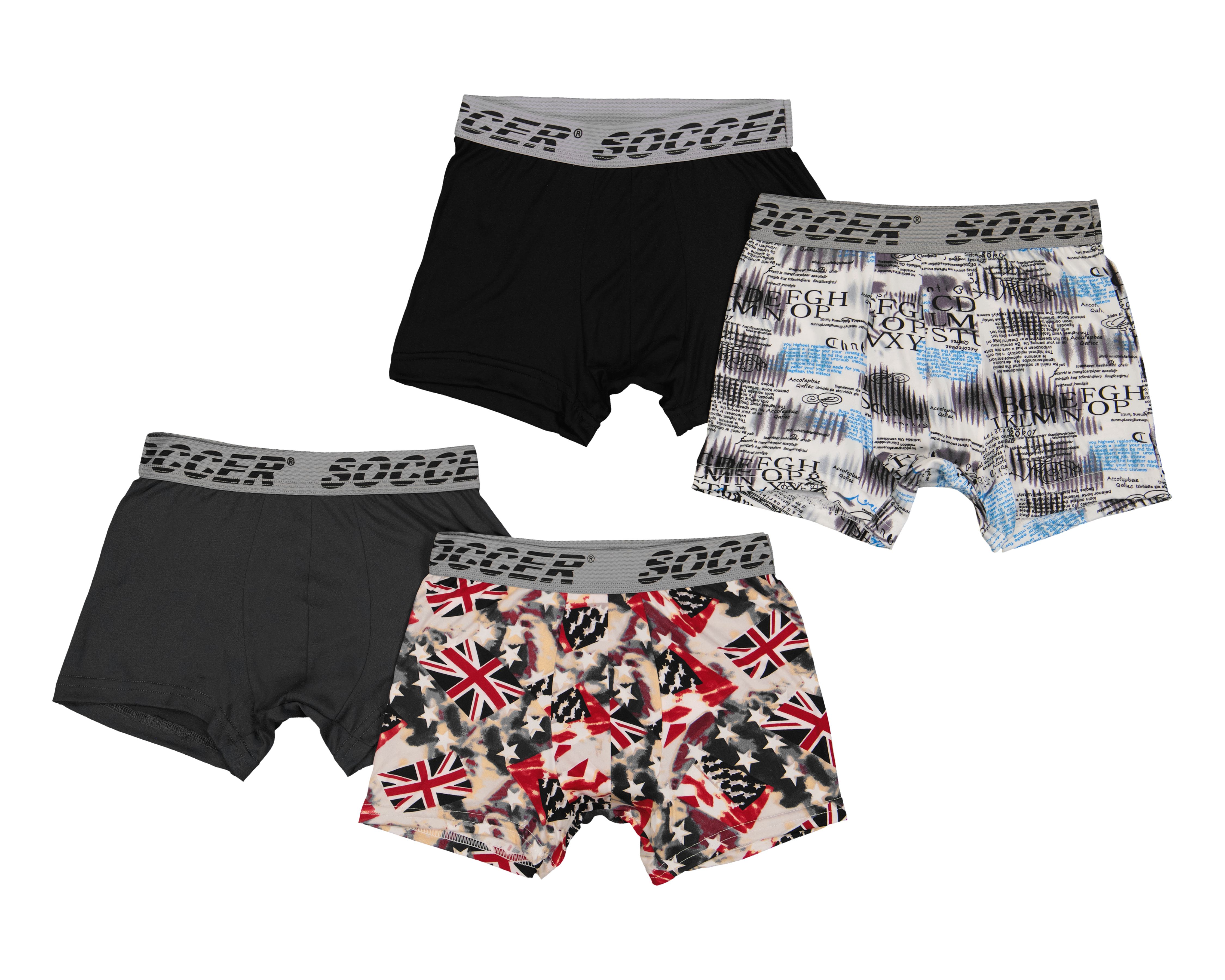 Foto 1 | Foto 1 | Bóxer Corto Soccer para Hombre 4 Piezas