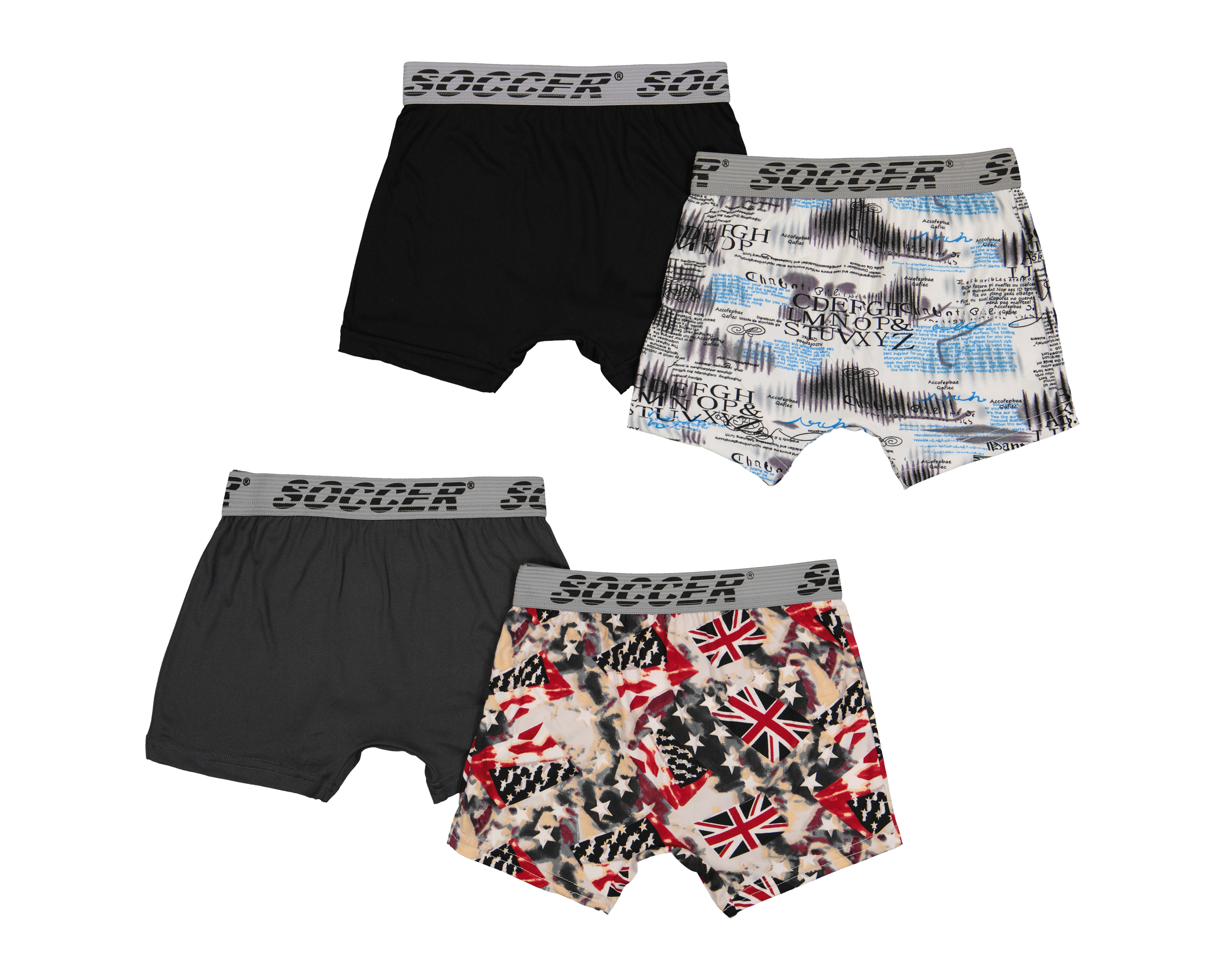 Foto 2 | Foto 2 | Bóxer Corto Soccer para Hombre 4 Piezas