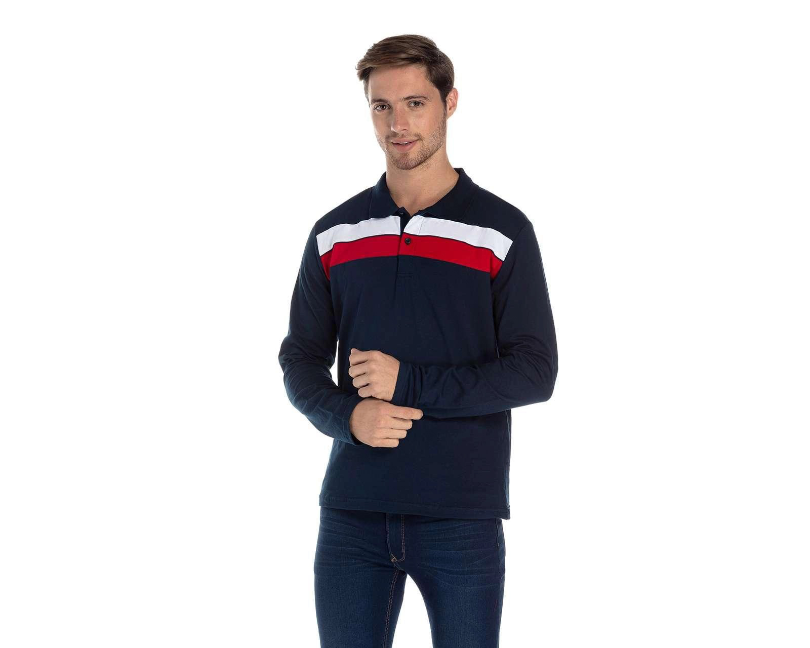 Foto 1 | Foto 1 | Playera tipo Polo Azul marca Refill para Hombre