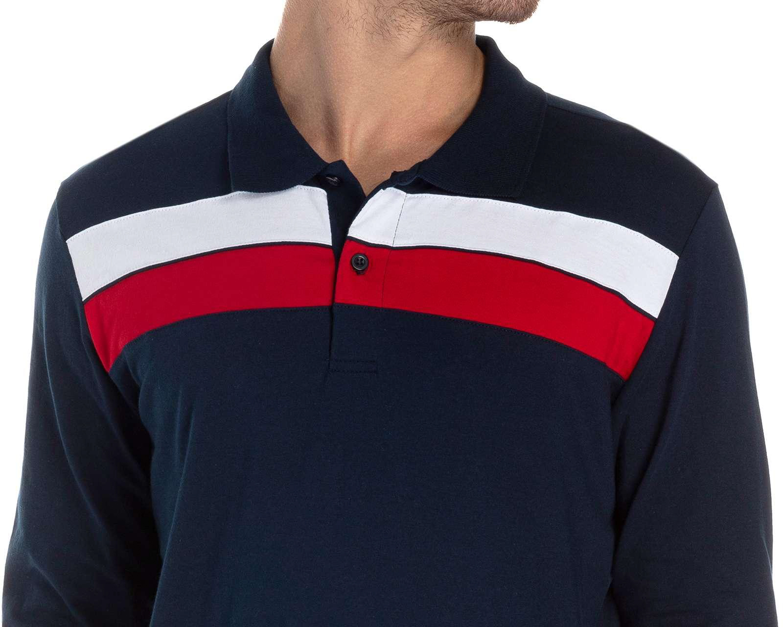 Foto 4 pulgar | Foto 3 | Playera tipo Polo Azul marca Refill para Hombre