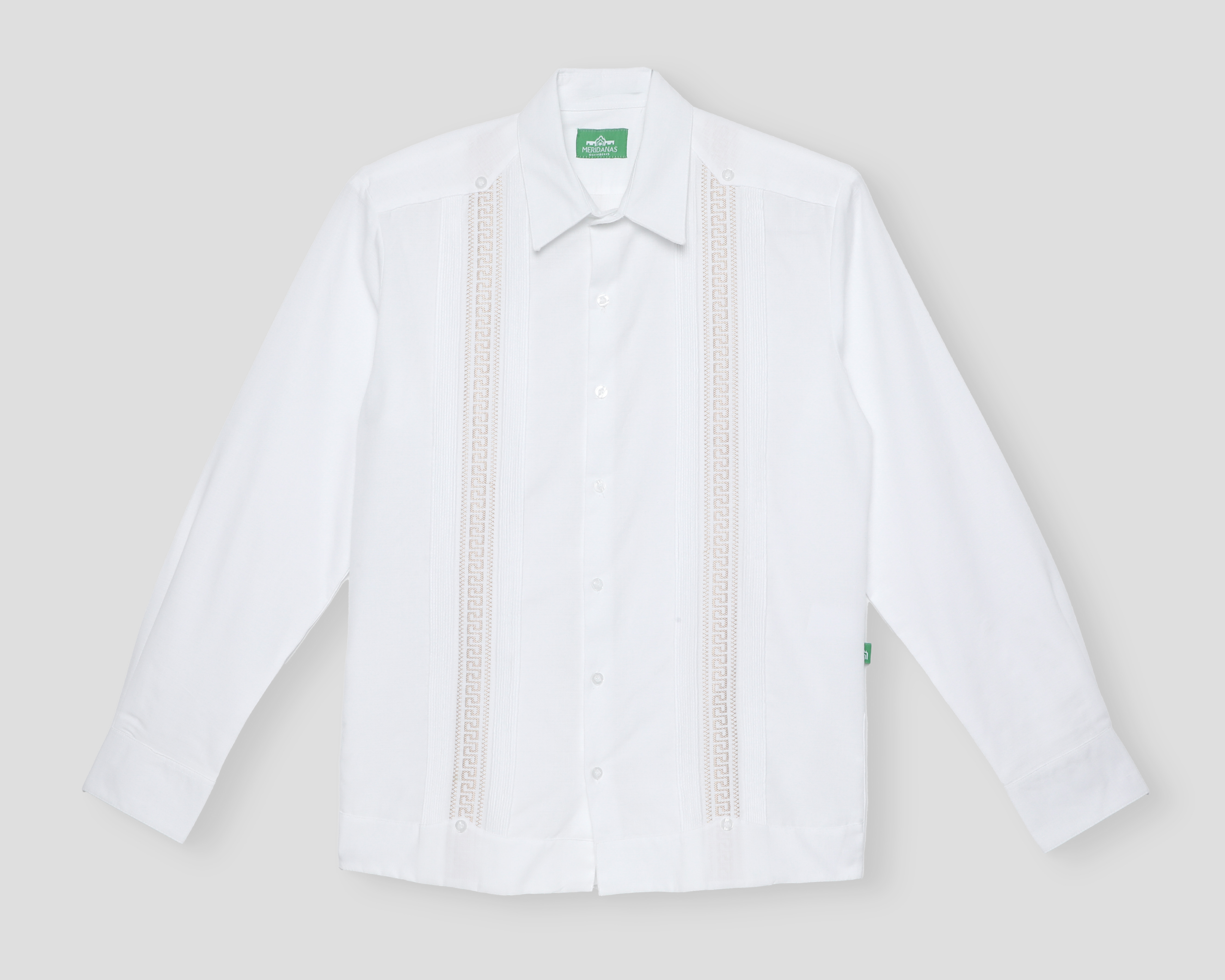 Foto 2 pulgar | Foto 1 | Guayabera Meridanas Regular Fit Blanca para Hombre