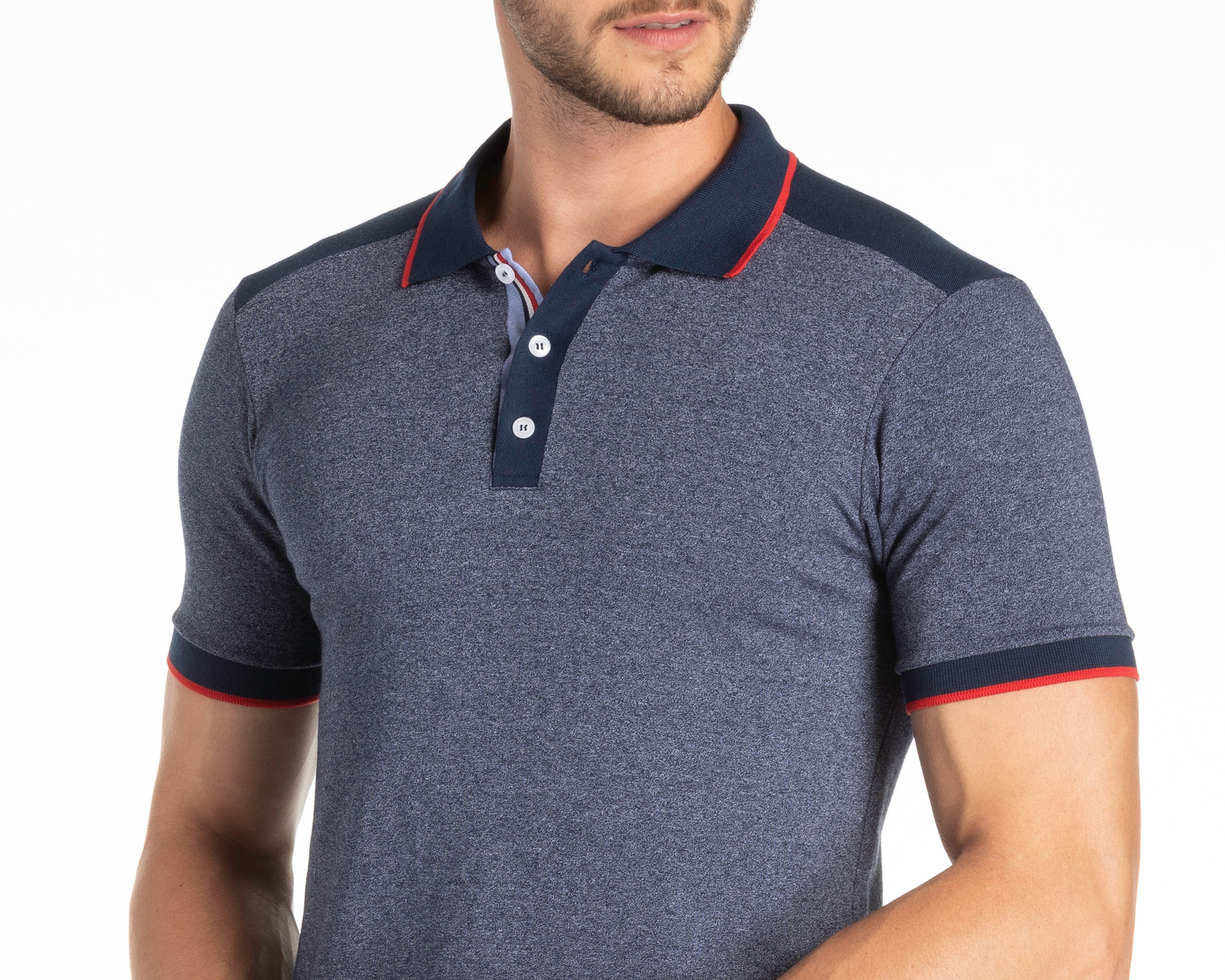 Foto 4 pulgar | Foto 3 | Playera Polo Refill Gris para Hombre