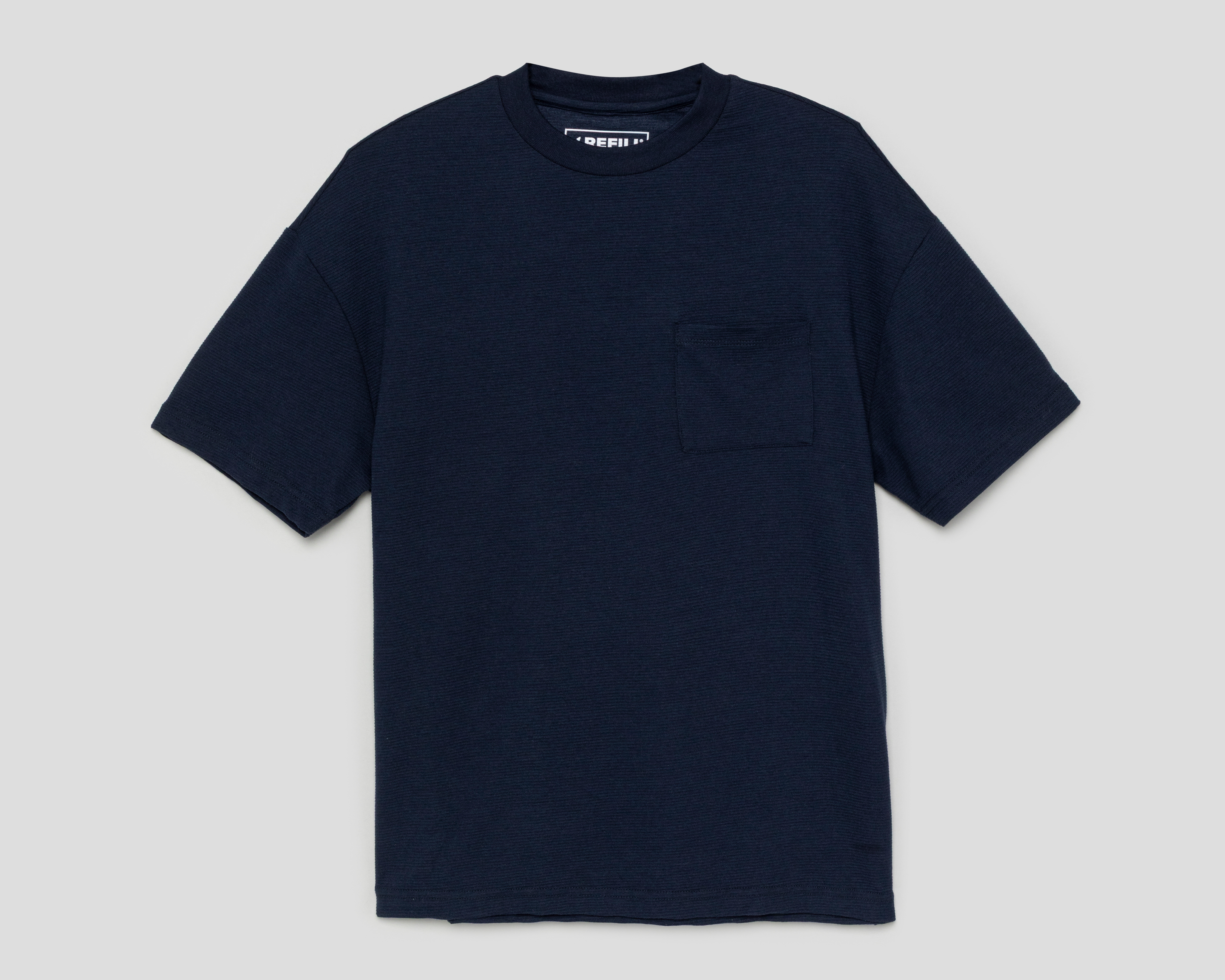 Playera de Cuello Redondo Azul Refill para Hombre