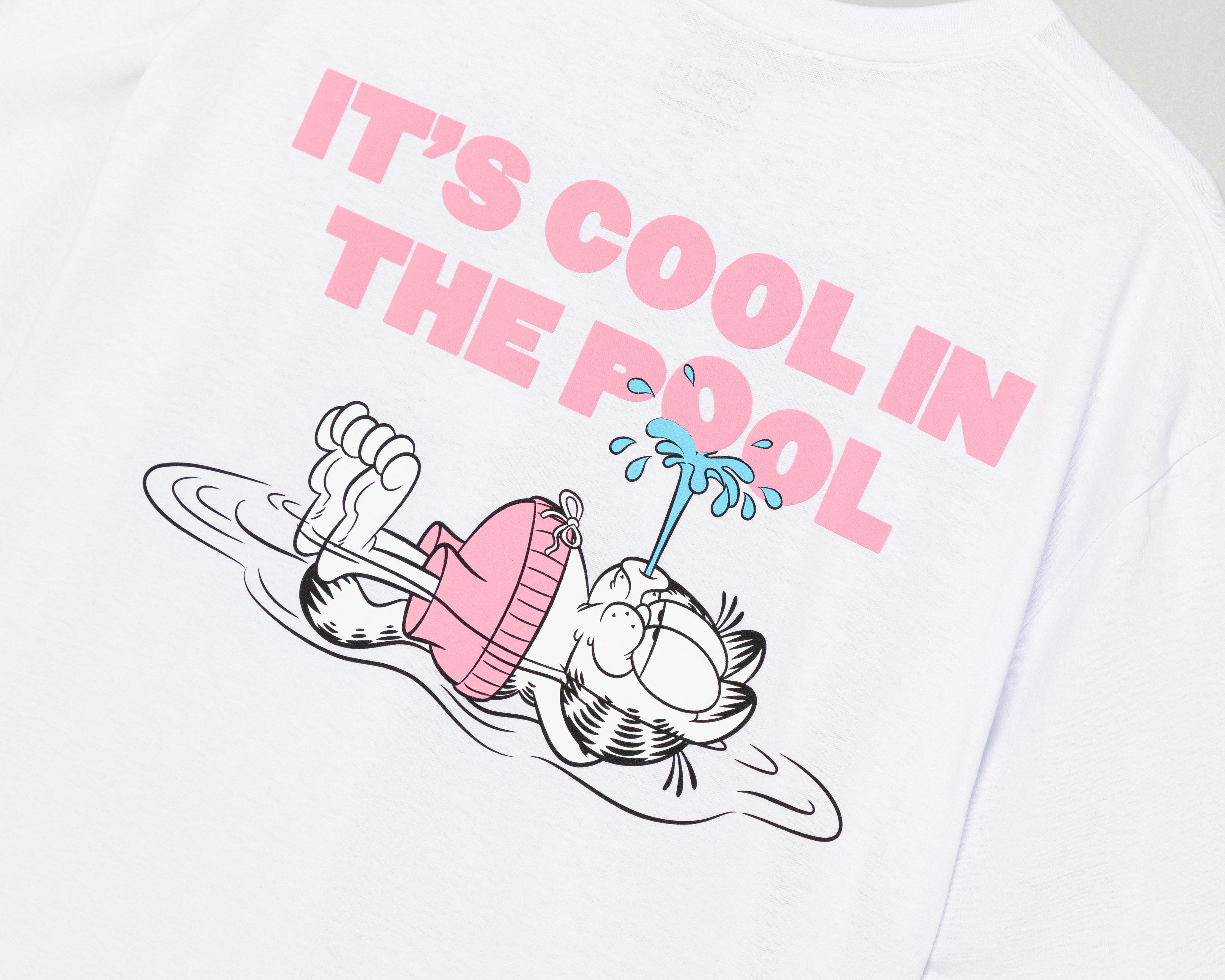 Foto 4 | Foto 4 | Playera de Cuello Redondo Garfield Blanca para Hombre