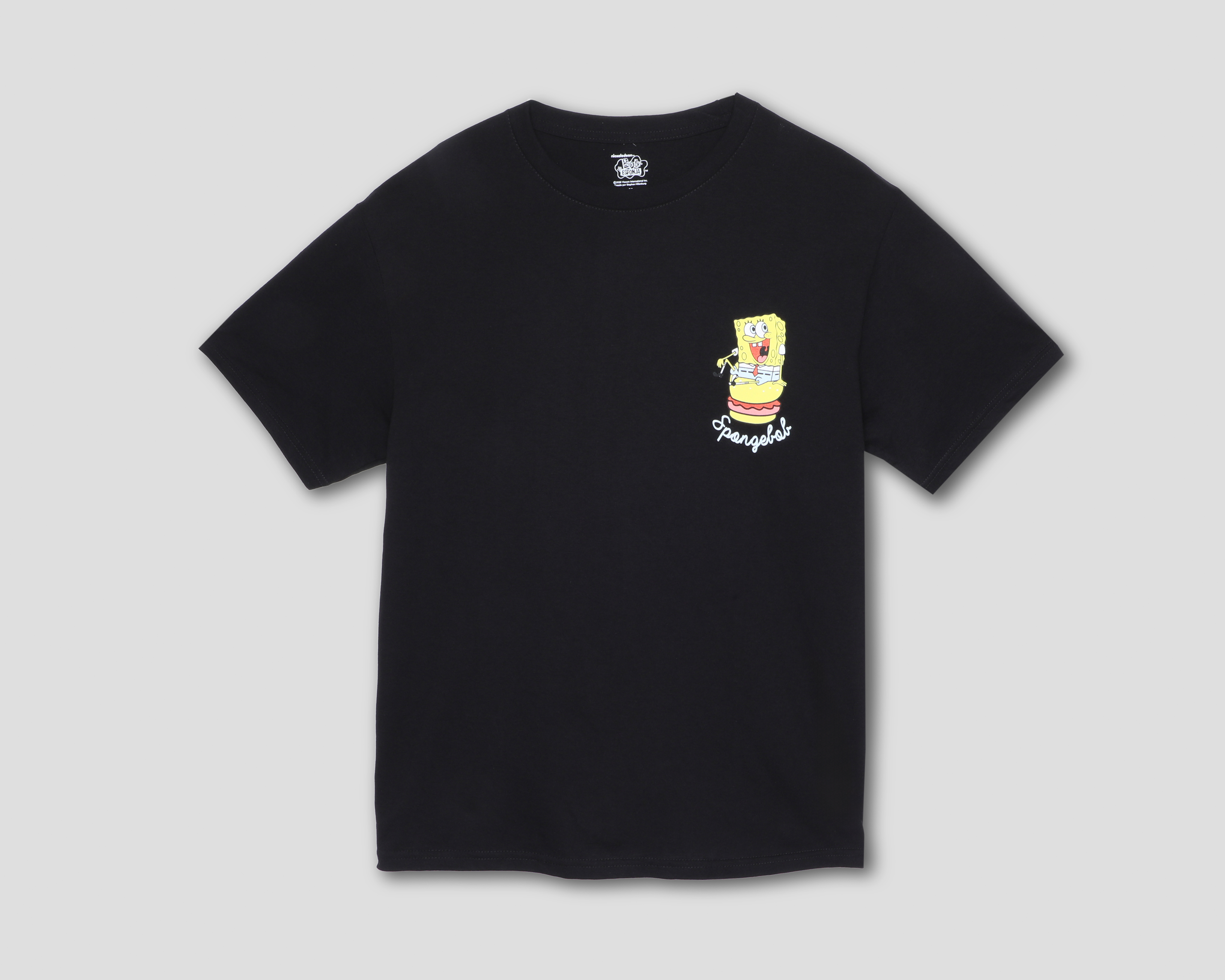 Foto 1 | Foto 1 | Playera de Cuello Redondo Negra Bob Esponja para Hombre