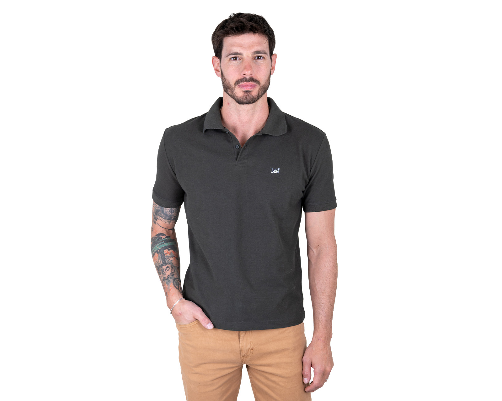 Foto 1 | Foto 1 | Playera Polo Lee Verde para Hombre