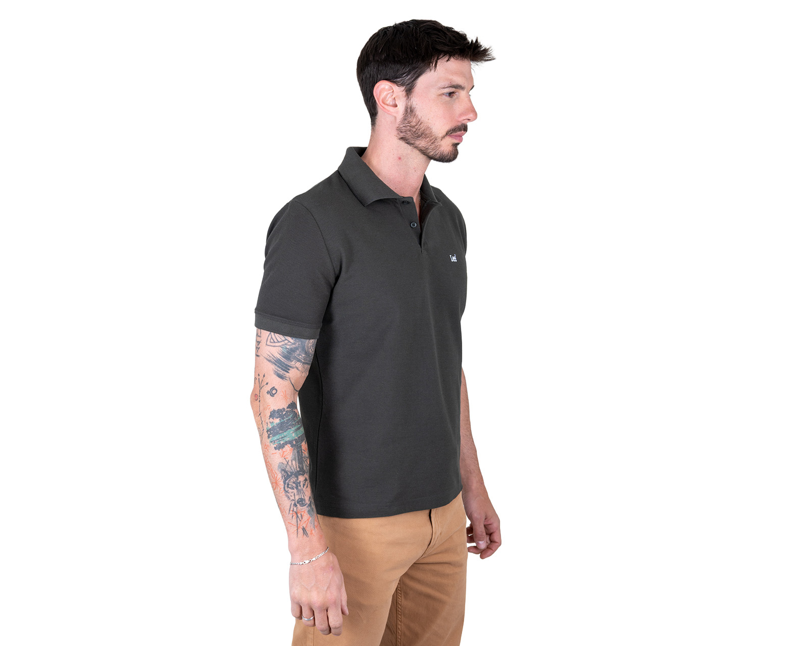 Foto 5 pulgar | Foto 4 | Playera Polo Lee Verde para Hombre