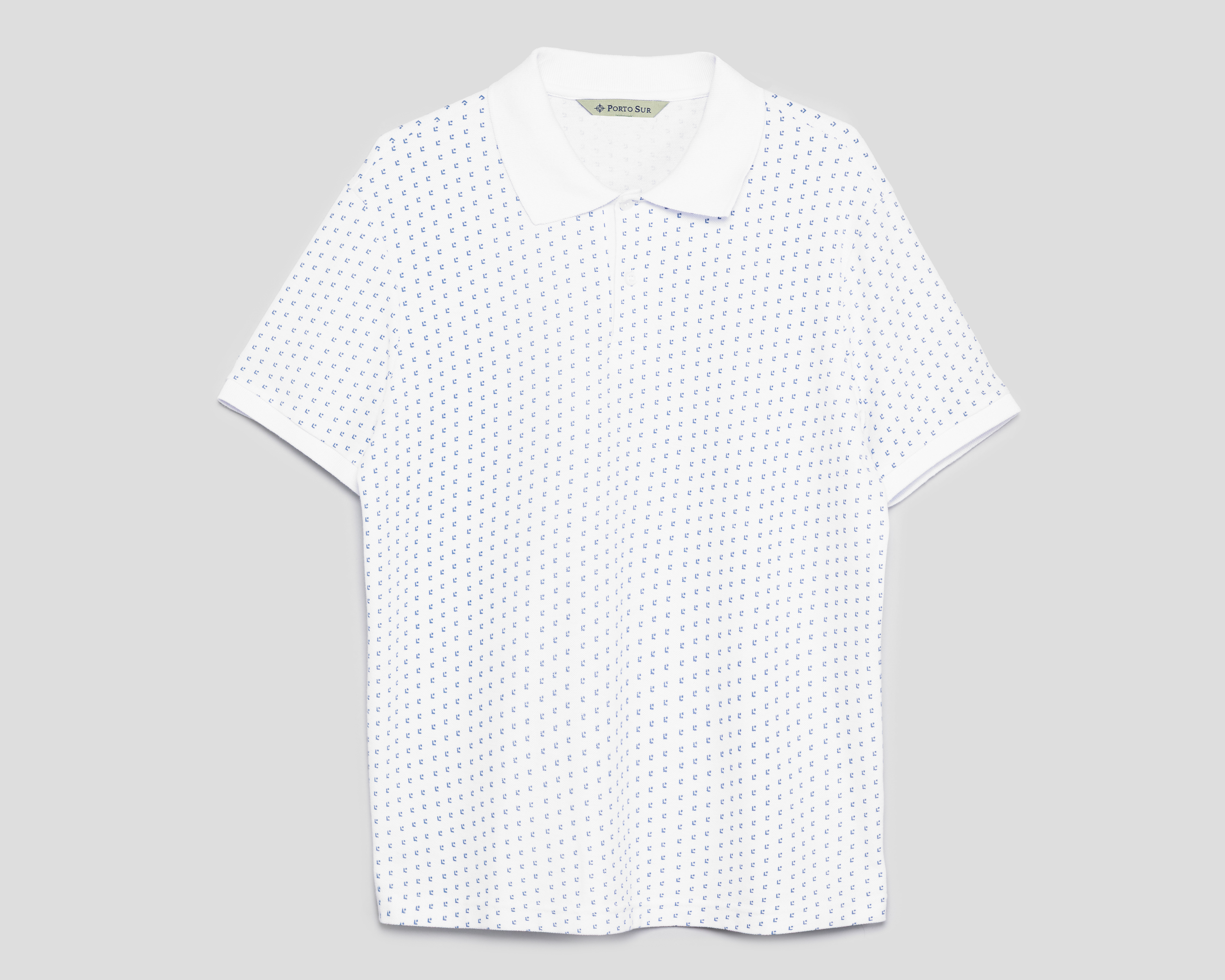 Playera Polo Porto Sur Manga Corta Blanca para Hombre