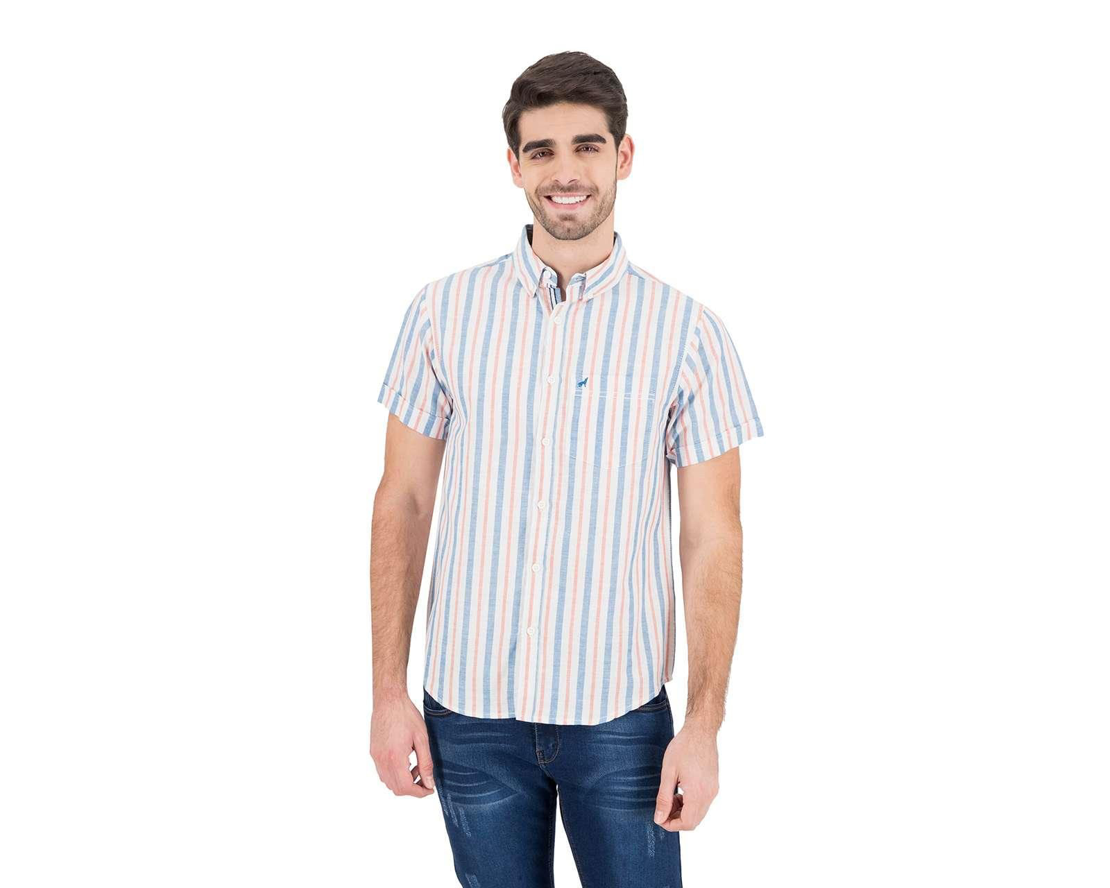 Camisa Casual Refill Slim Fit a Rayas