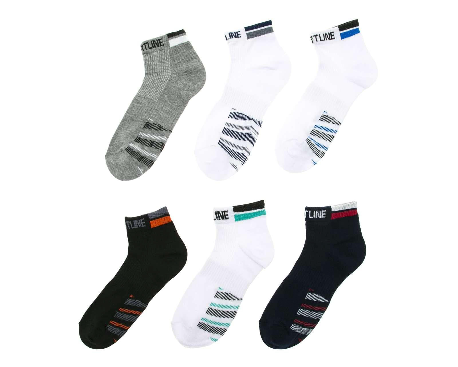 Calcetas Deportivas Tines Sportline Cooltek para Hombre 6 Pares