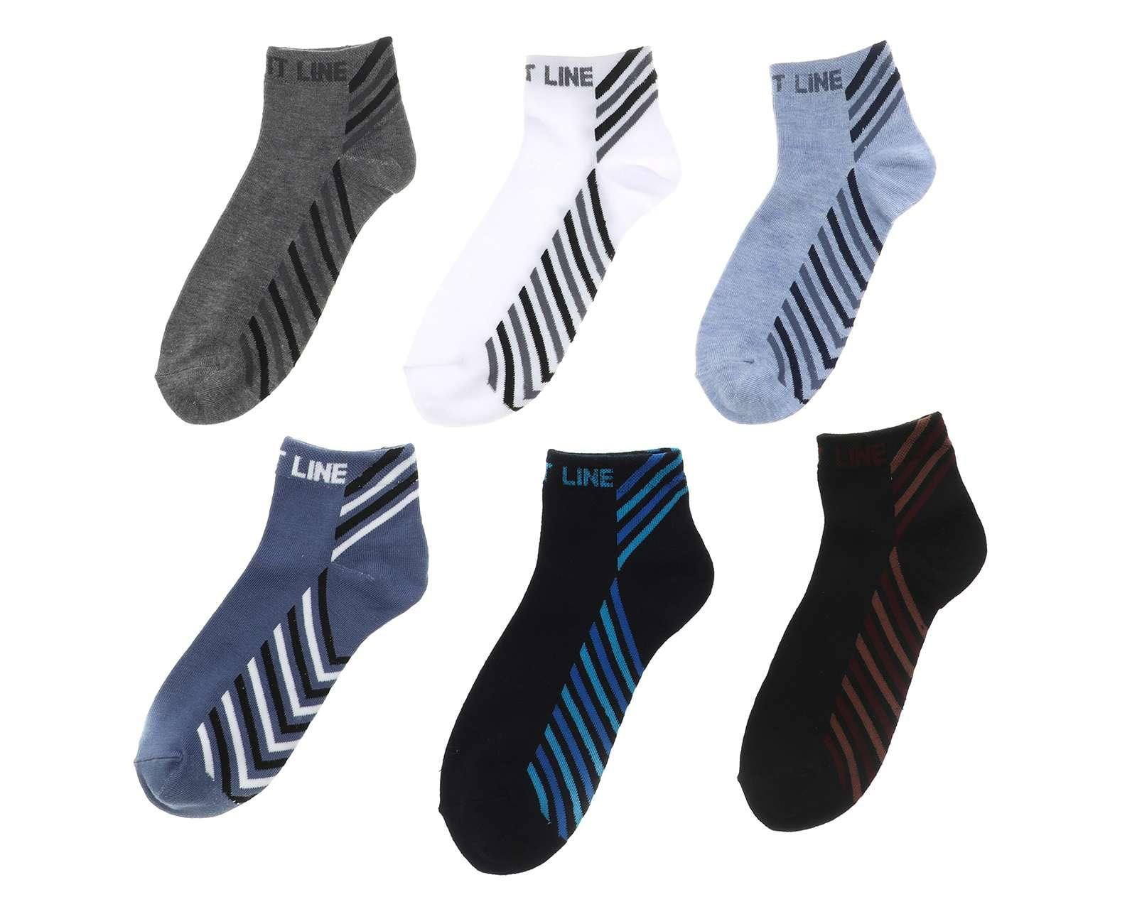 Foto 1 | Foto 1 | Calcetas Deportivas Cortas Sportline Cooltek para Hombre 6 Pares