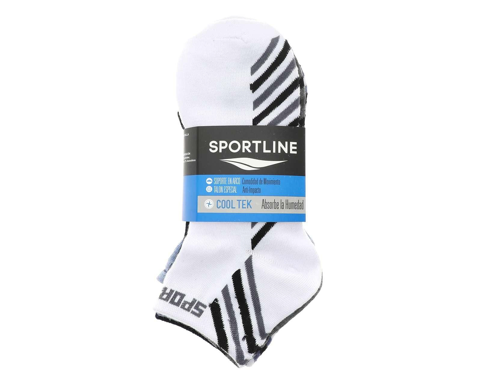 Foto 4 pulgar | Foto 3 | Calcetas Deportivas Cortas Sportline Cooltek para Hombre 6 Pares