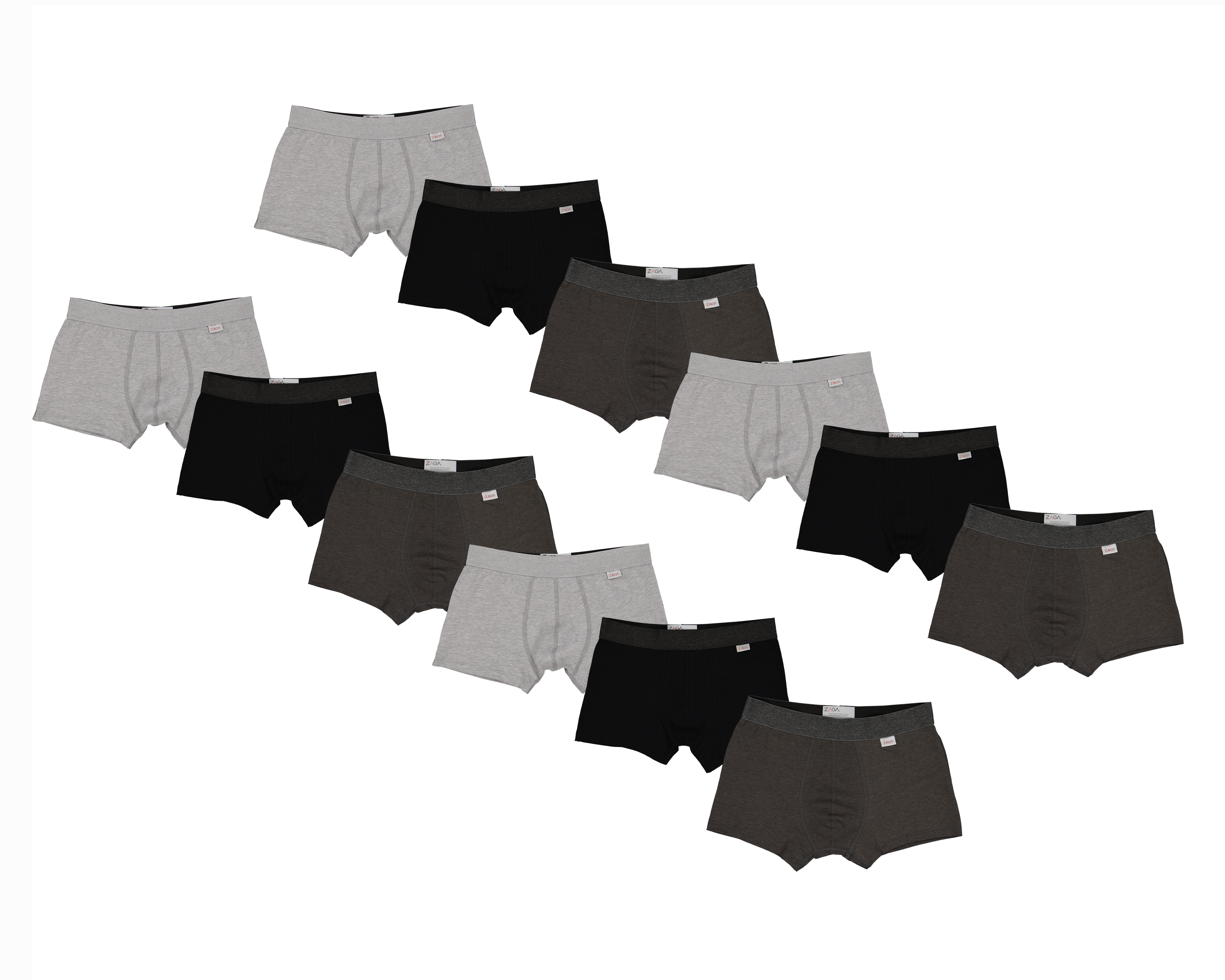 Boxer Corto Zaga para Hombre 12 Piezas