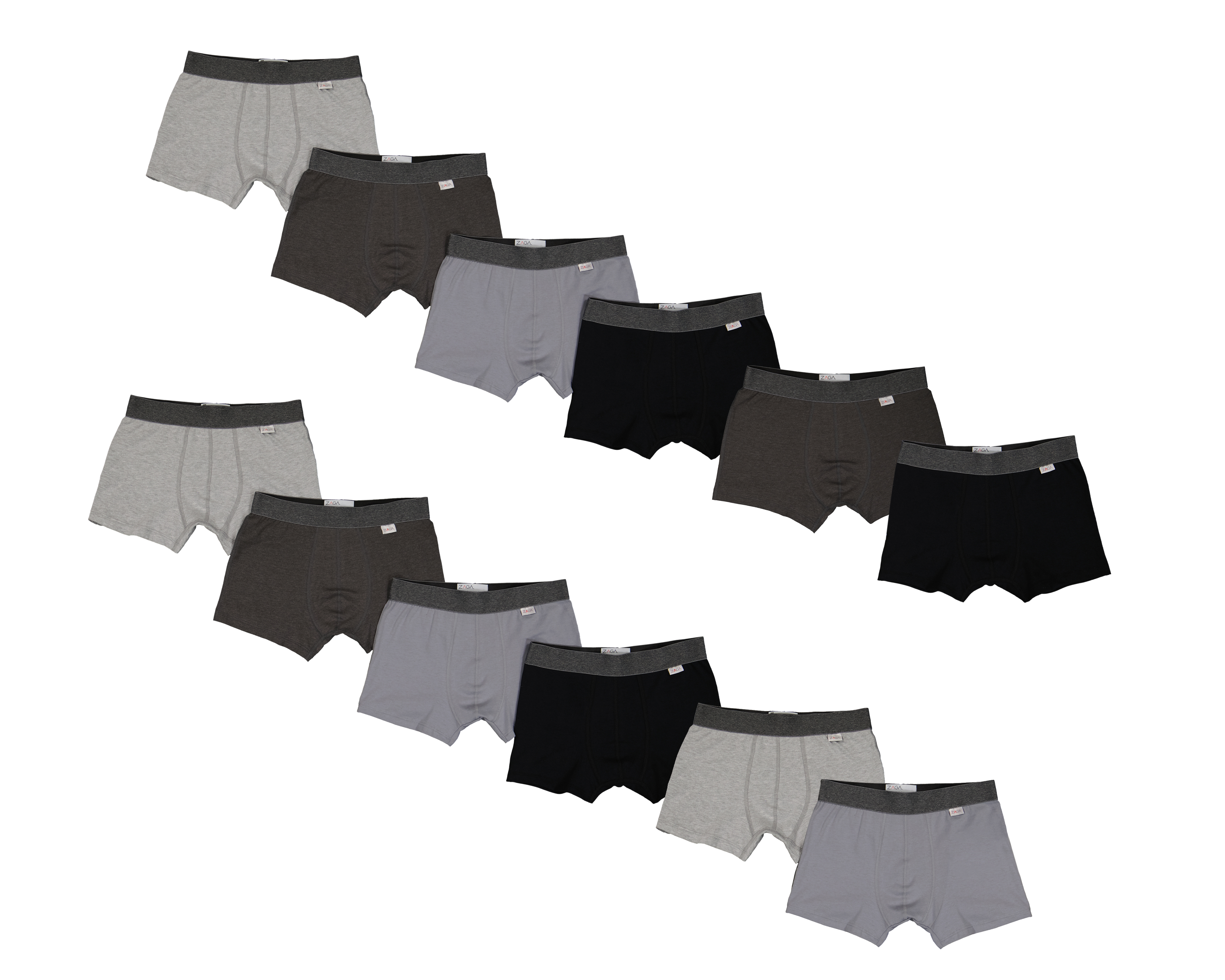 Foto 1 | Foto 1 | Boxer Corto Zaga para Hombre 12 Piezas