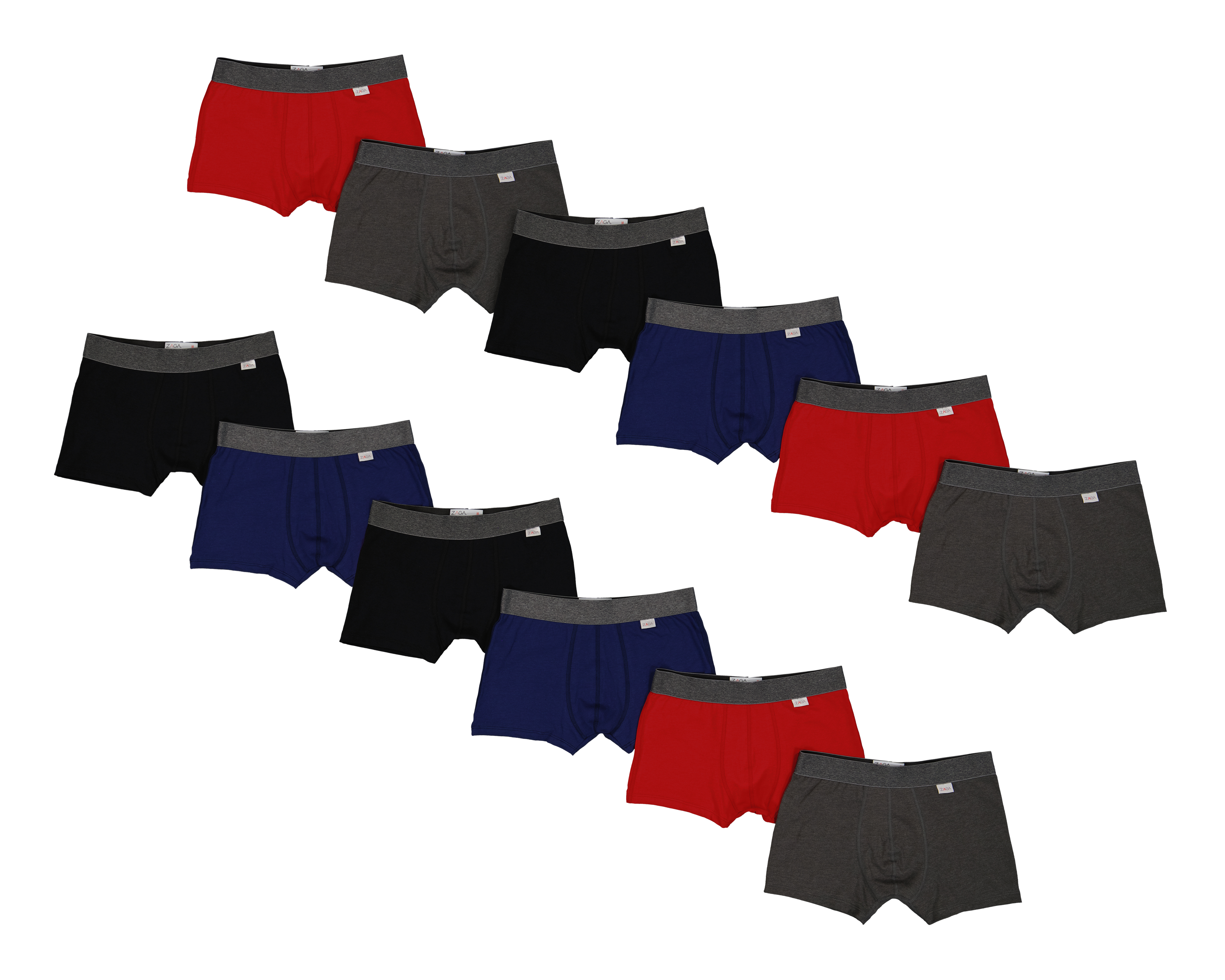 Boxer Corto Zaga para Hombre 12 Piezas