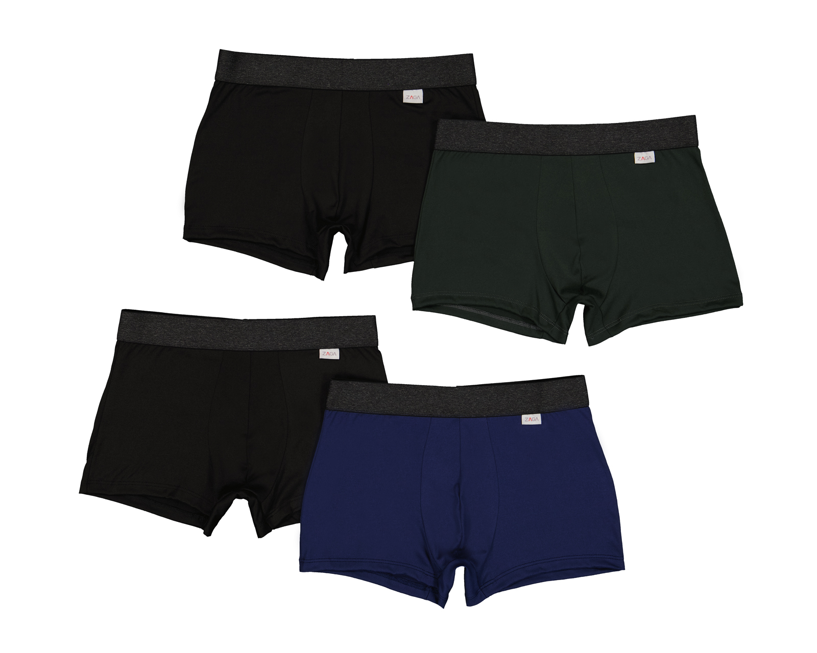 Foto 1 | Foto 1 | Bóxer Corto Zaga para Hombre 4 Piezas