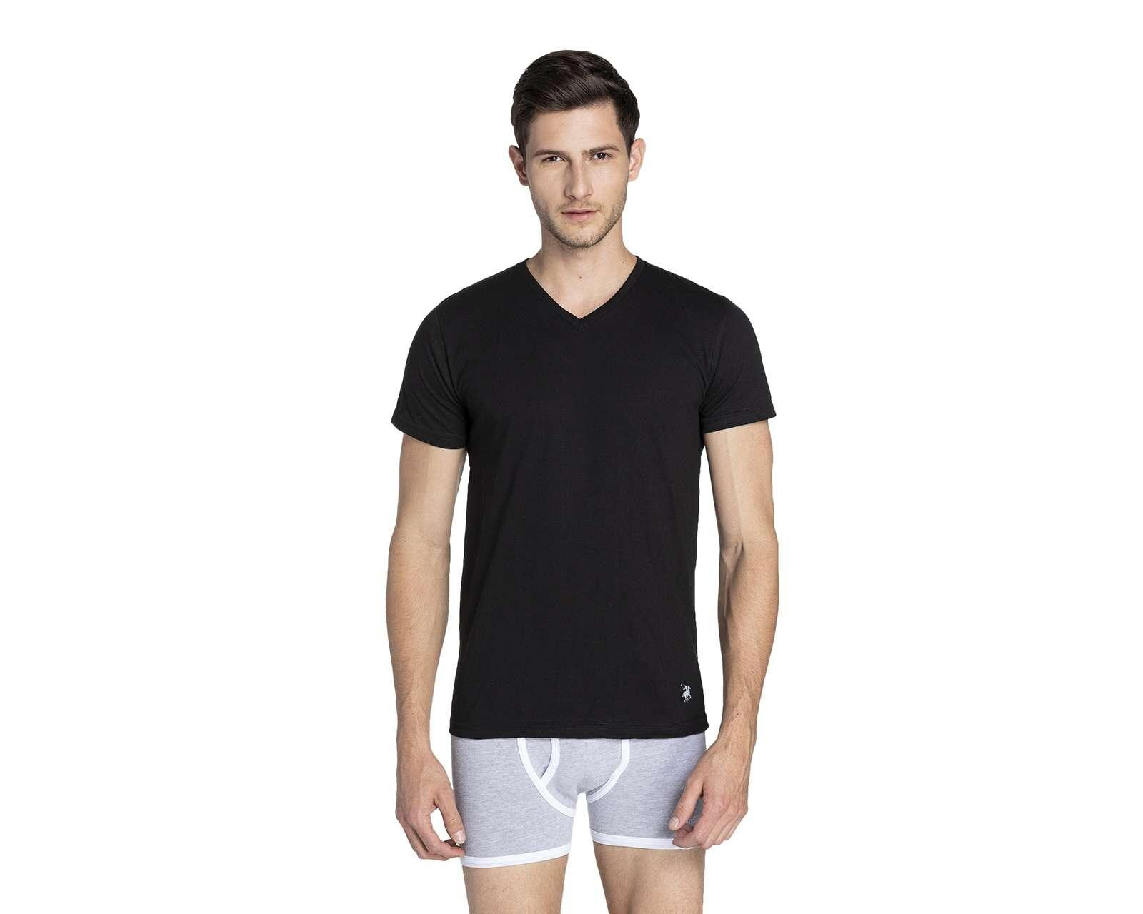 Playera Interior Cuello V York Team Polo Club 3 Piezas