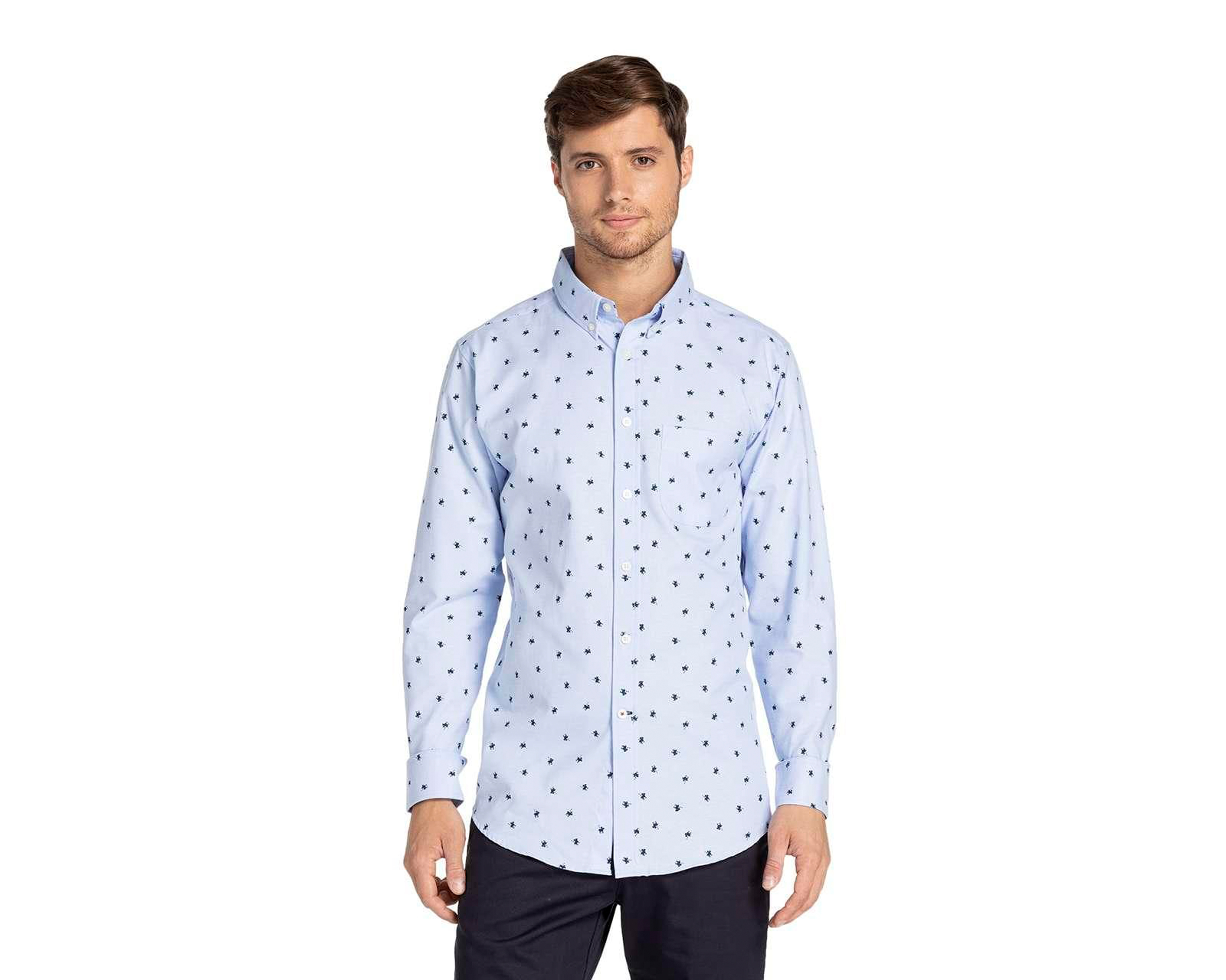Camisa de Moda York Team Polo Club Regular Fit con Miniprint