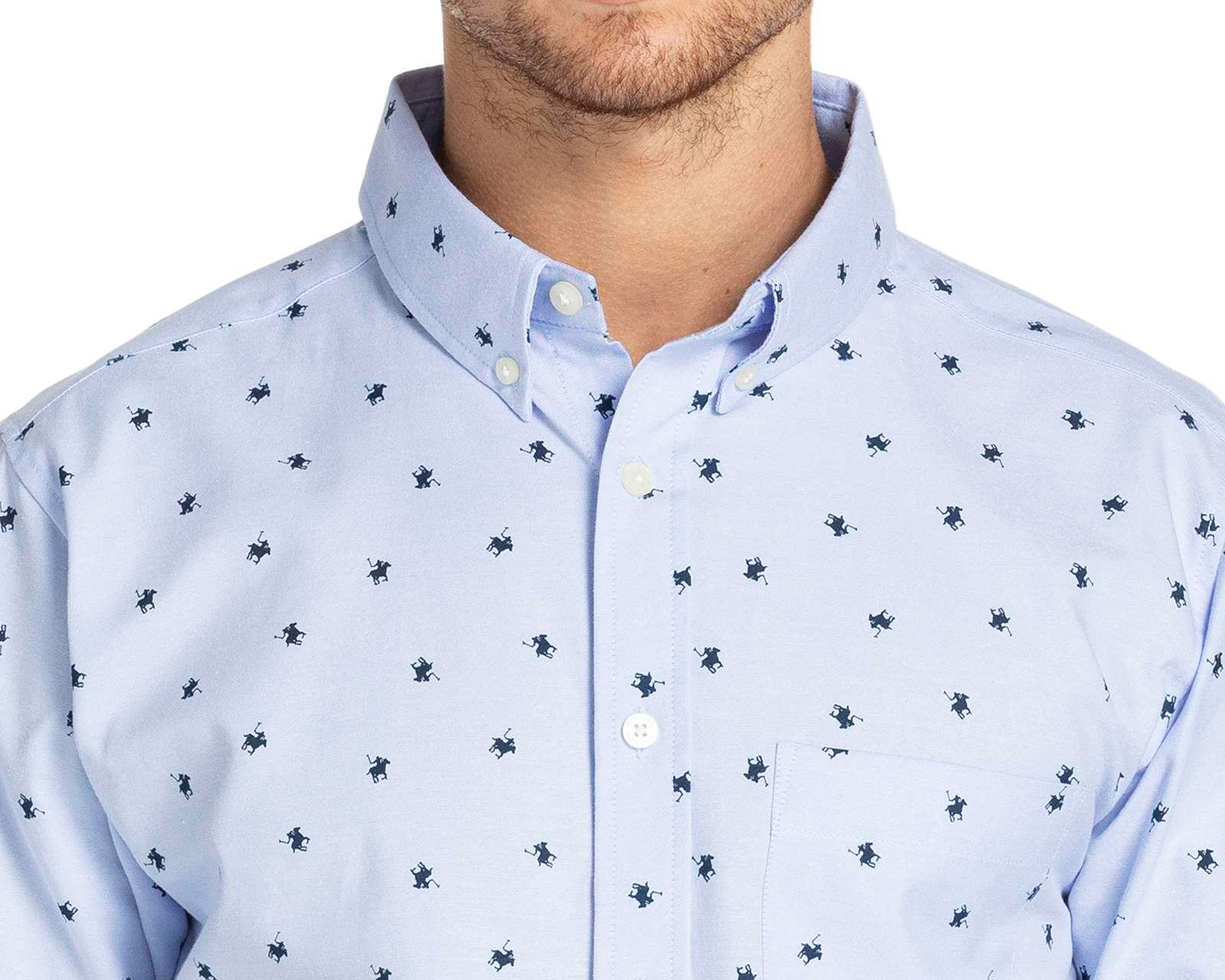 Foto 4 pulgar | Foto 3 | Camisa de Moda York Team Polo Club Regular Fit con Miniprint