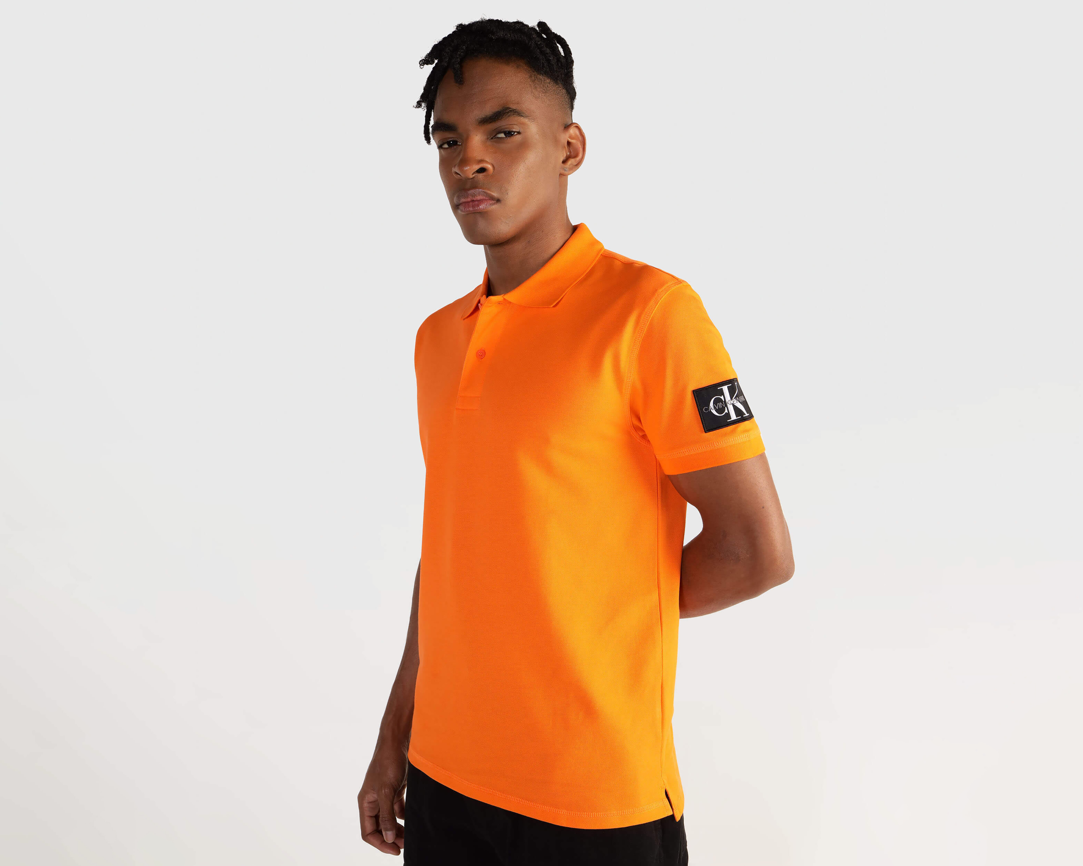 Playera Polo Calvin Klein Naranja para Hombre