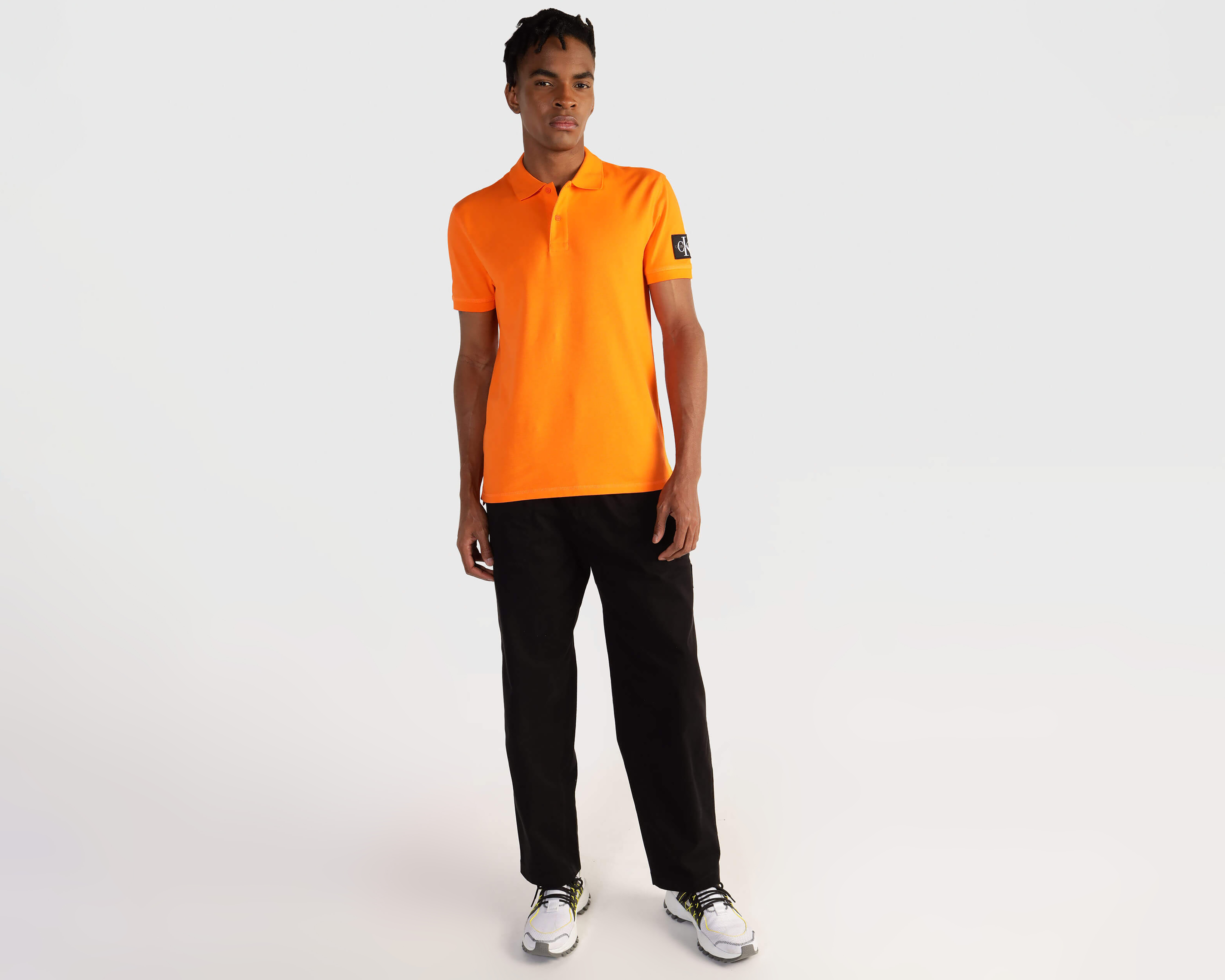 Foto 3 pulgar | Foto 2 | Playera Polo Calvin Klein Naranja para Hombre