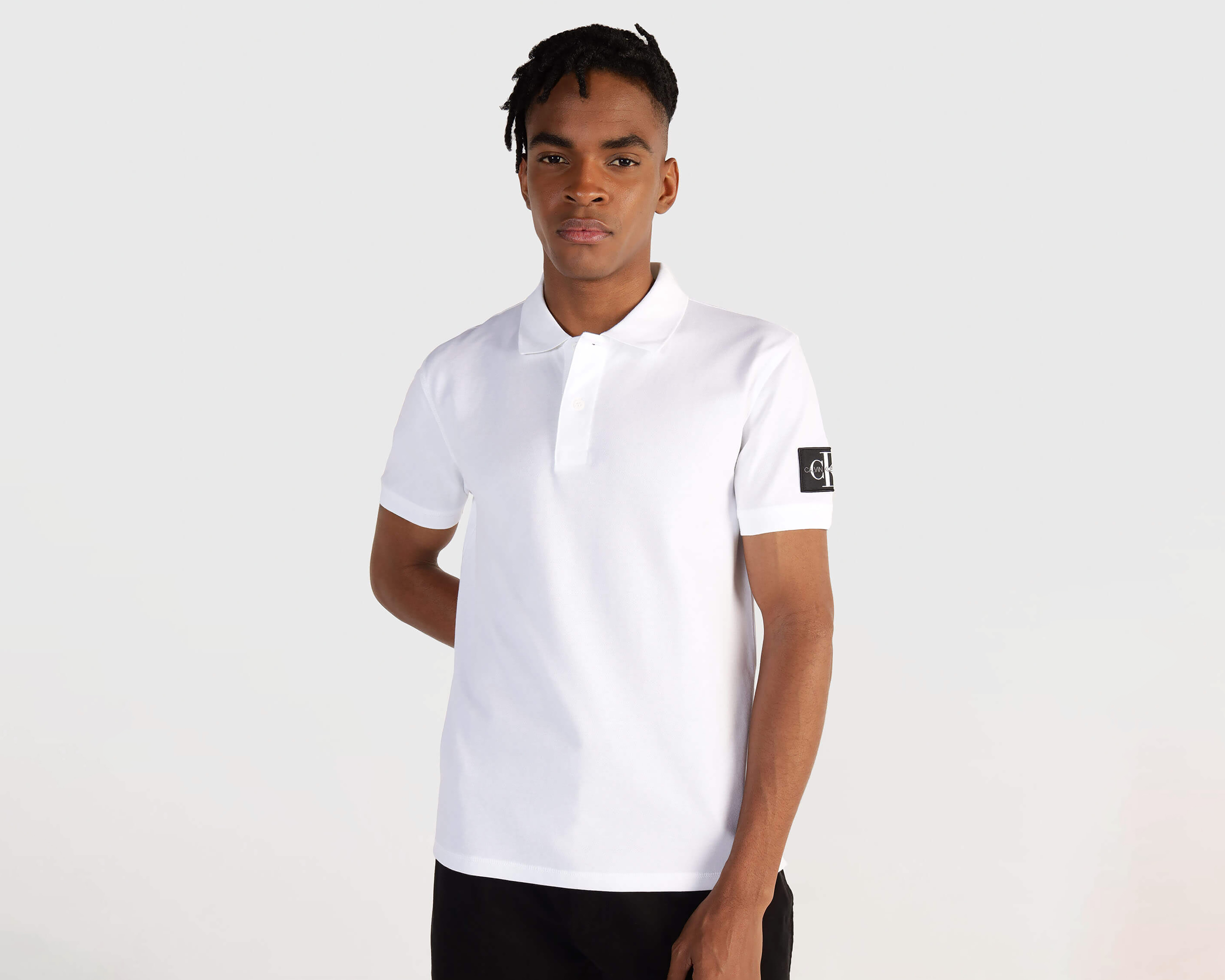 Foto 1 | Foto 1 | Playera Polo Calvin Klein Blanca para Hombre