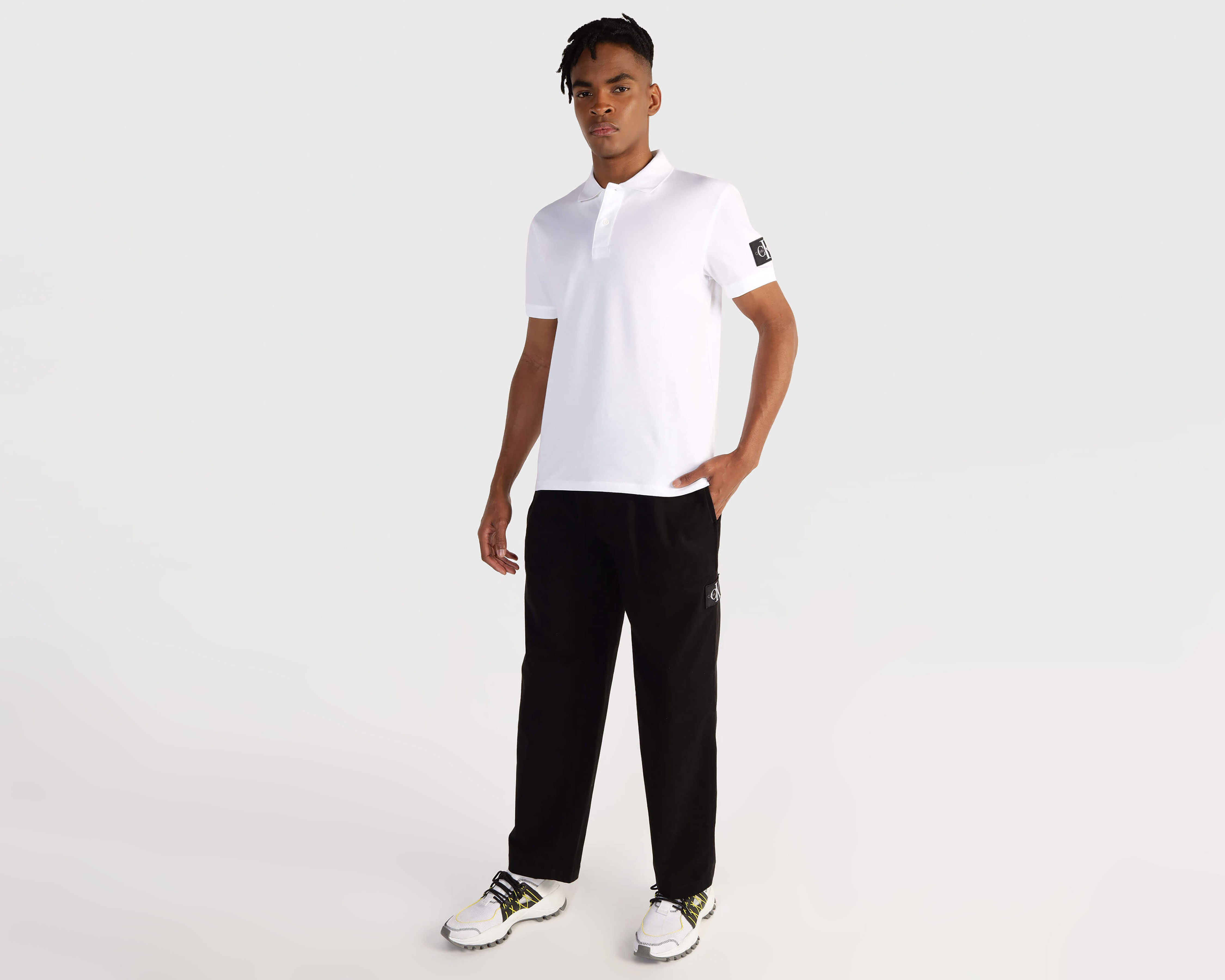 Foto 2 | Foto 2 | Playera Polo Calvin Klein Blanca para Hombre