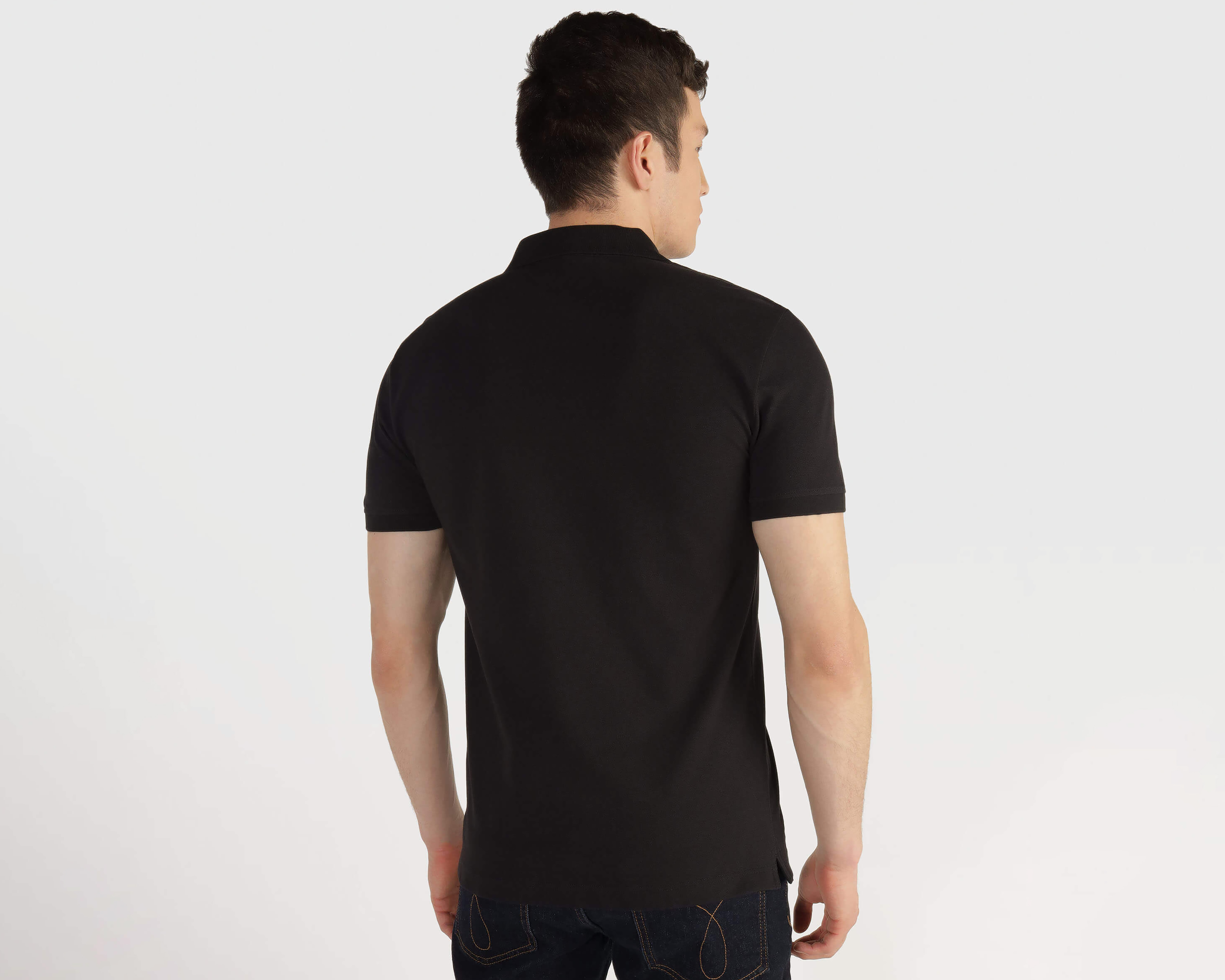 Foto 4 pulgar | Foto 3 | Playera Polo Calvin Klein Negra para Hombre