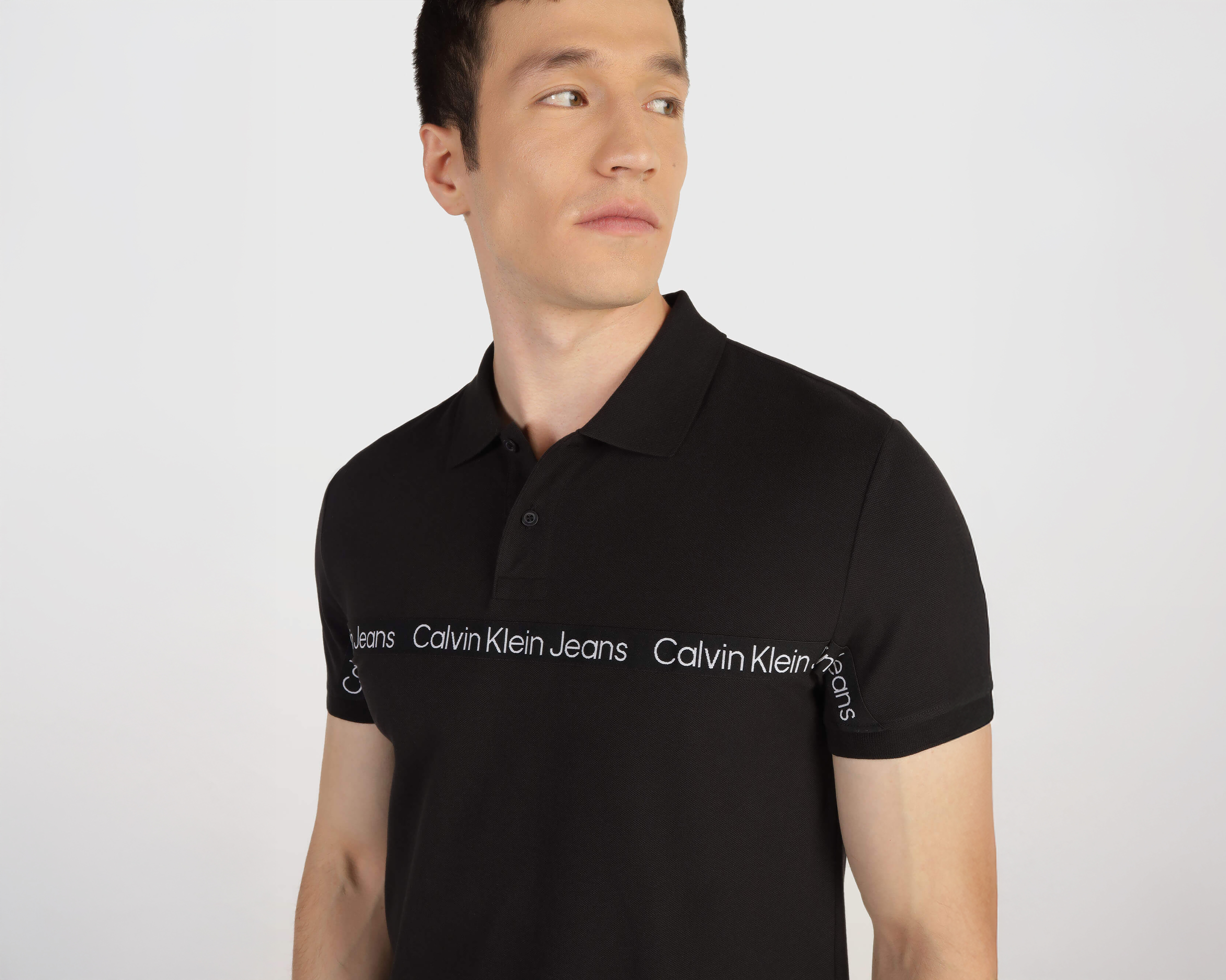 Foto 4 | Foto 4 | Playera Polo Calvin Klein Negra para Hombre